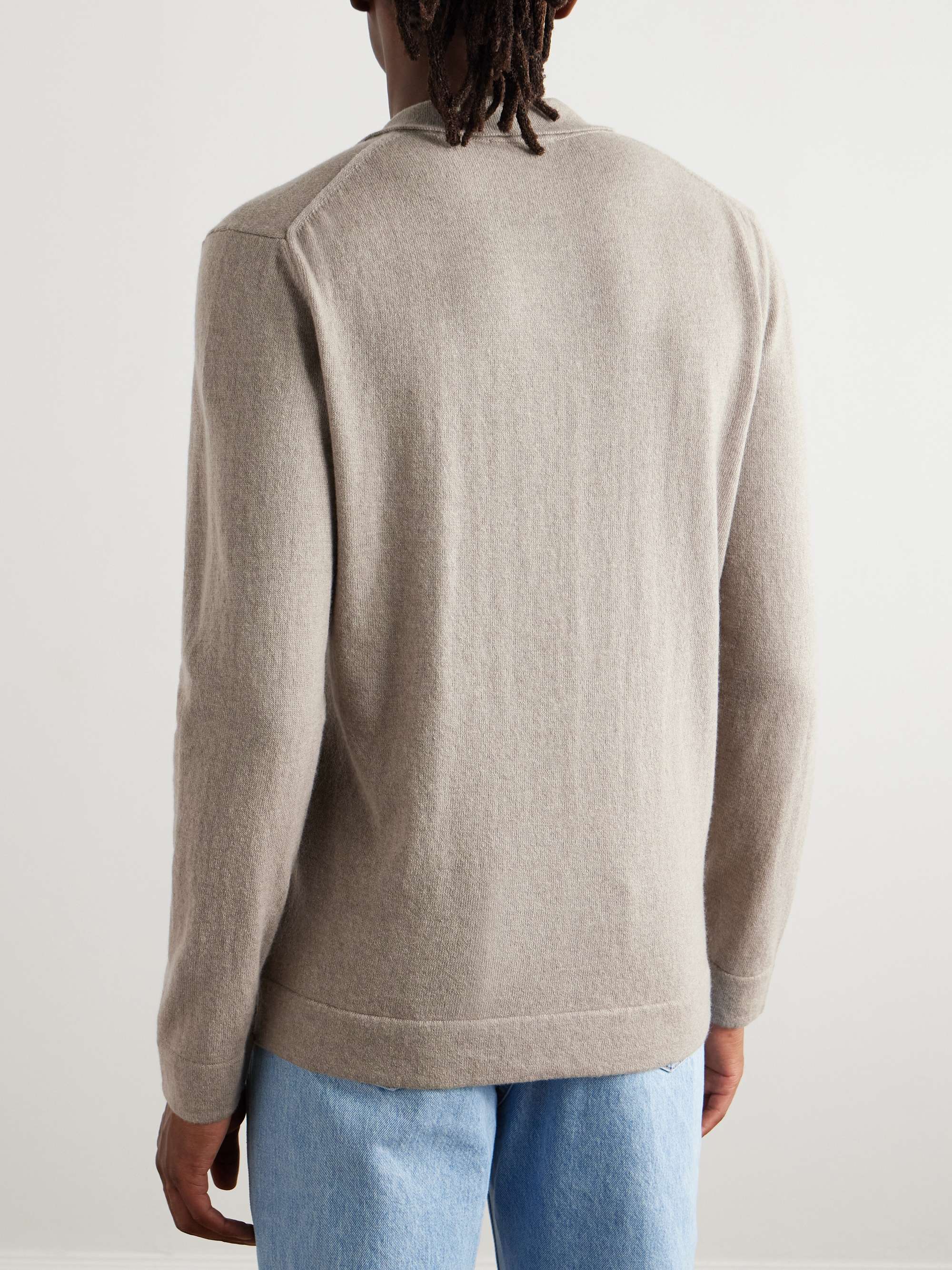 Zanone Wool and Cashmere-Blend Polo Shirt view