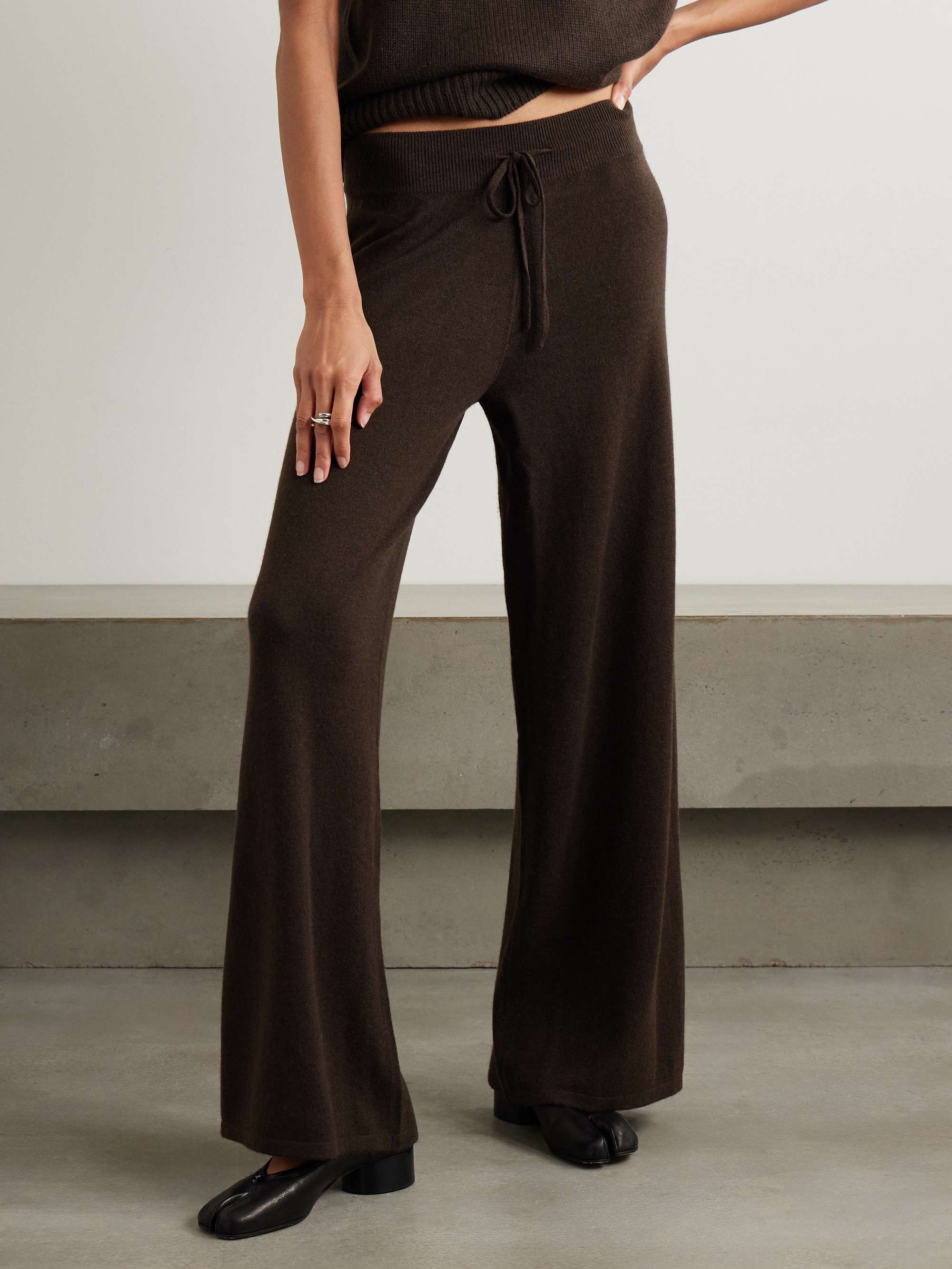 Sofi cashmere wide-leg pants view