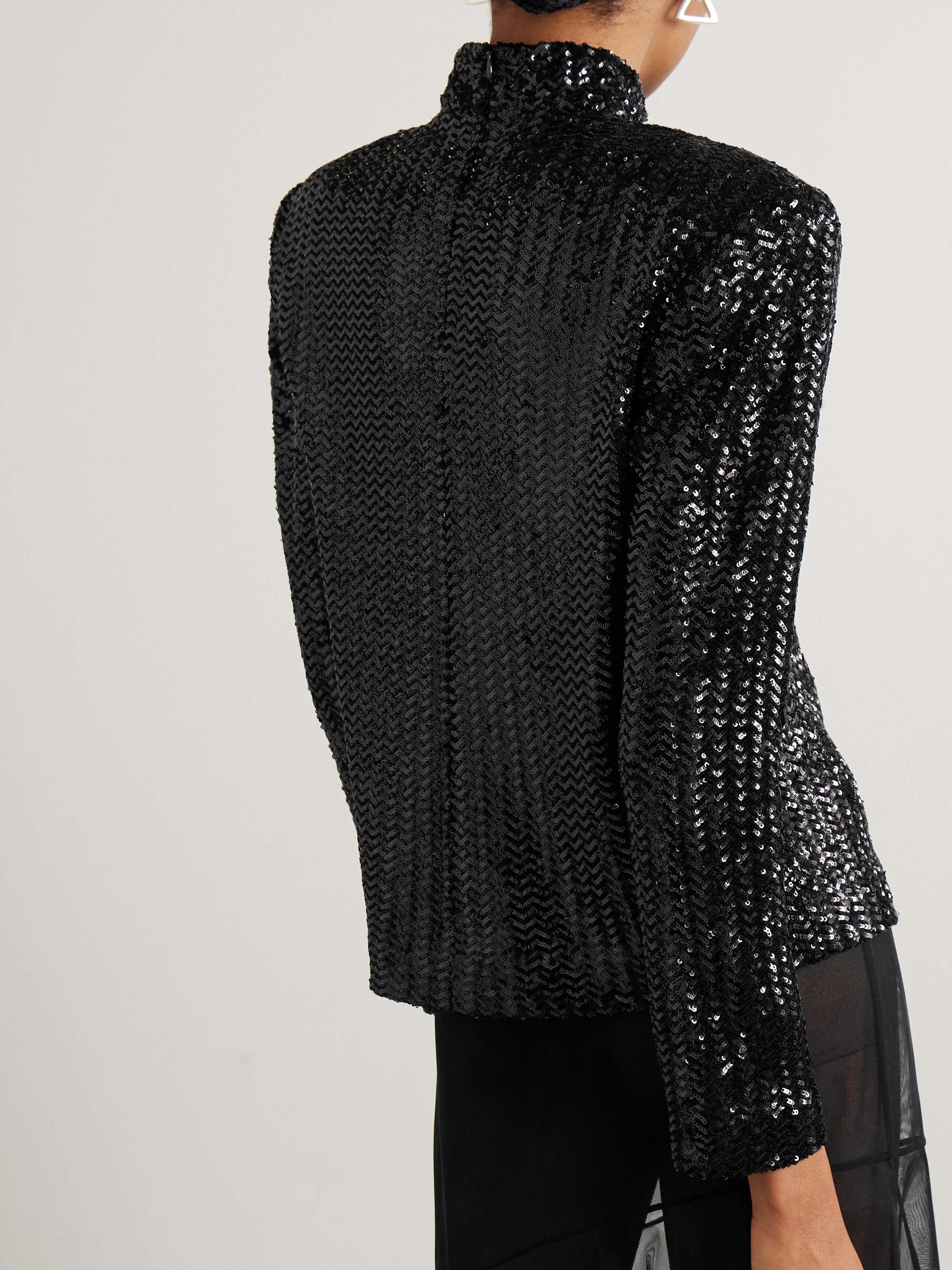 Josephine sequined tulle top view