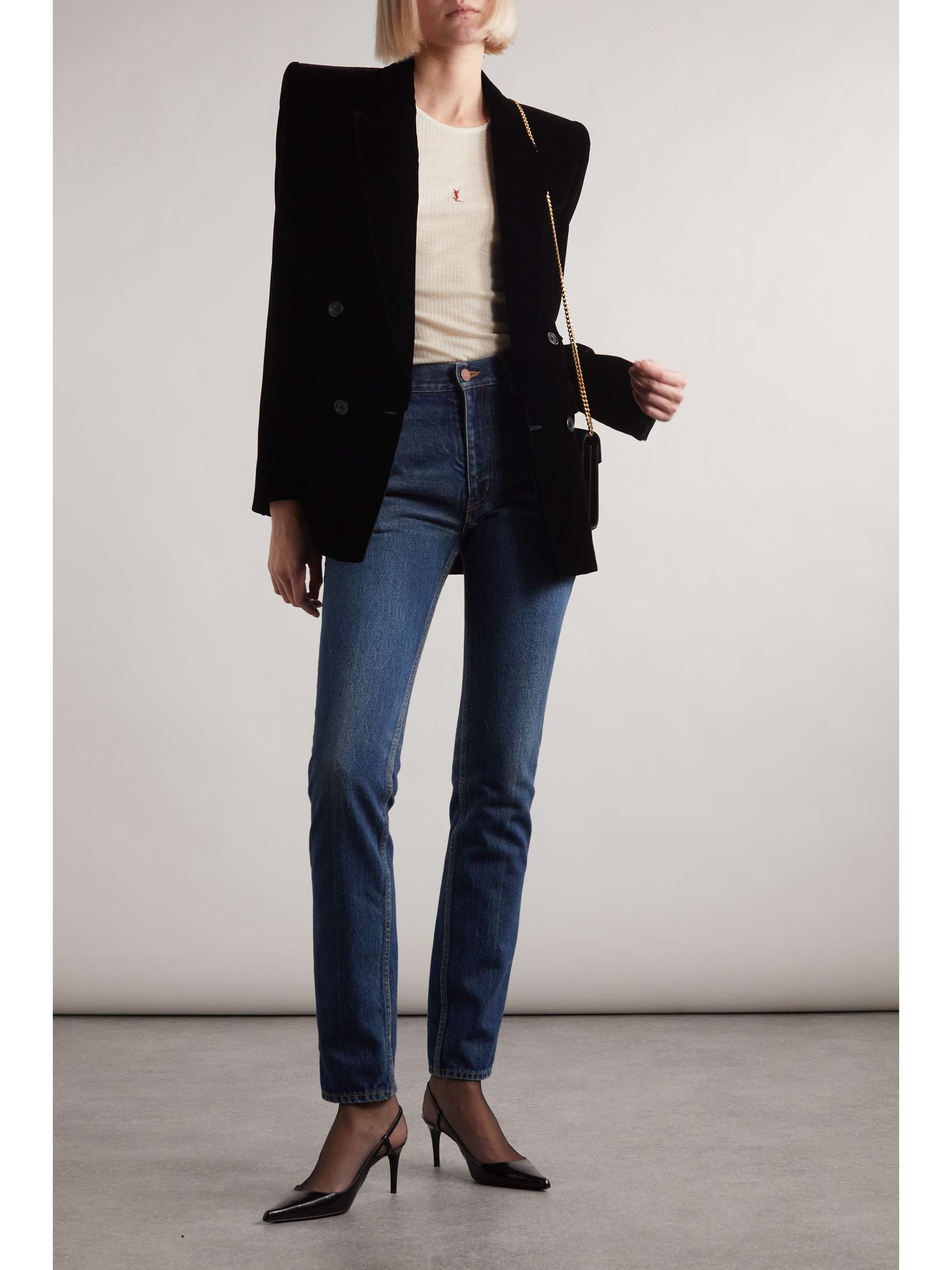 Cassandre embroidered ribbed wool tank view