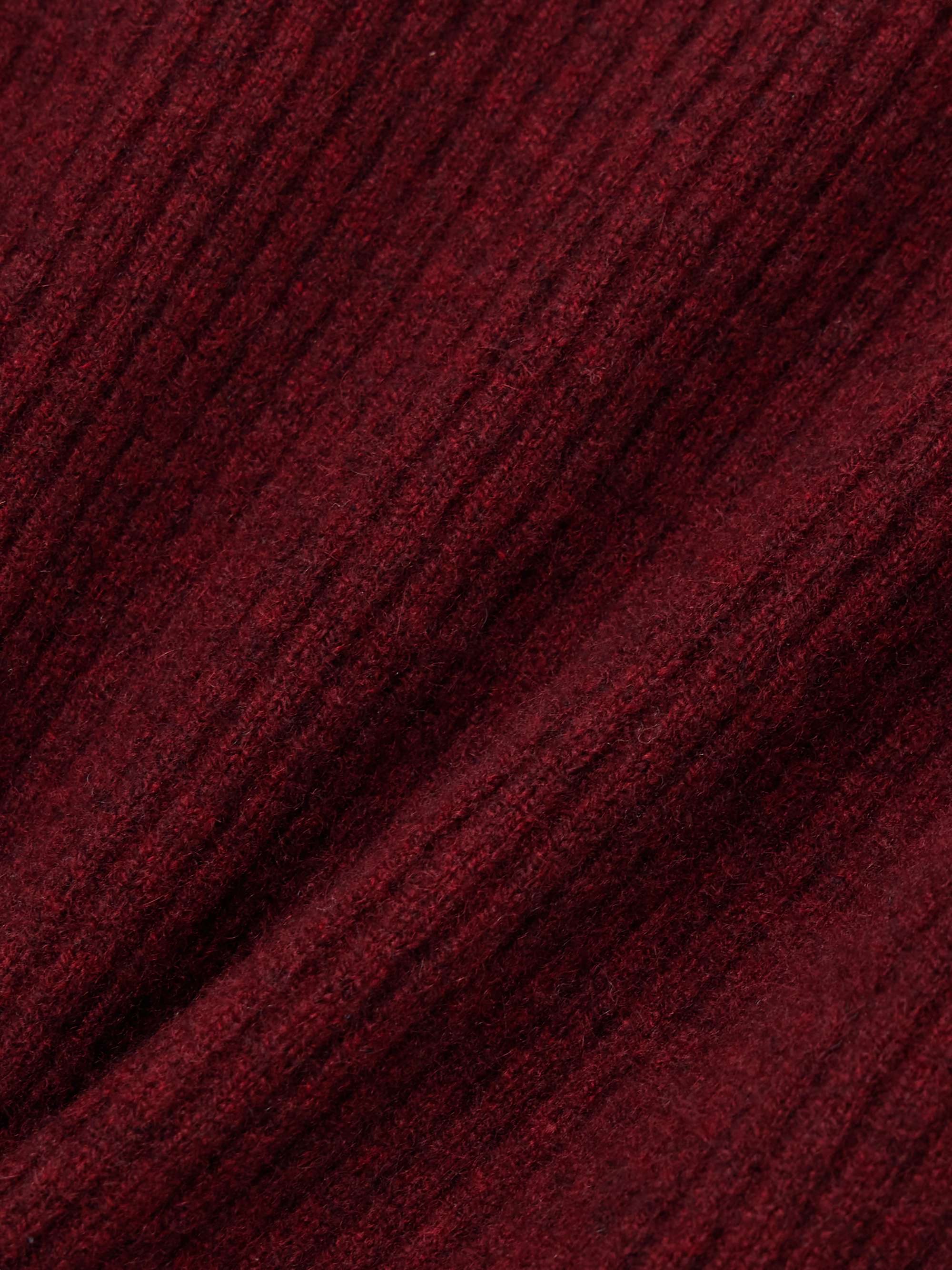 Ribbed cashmere turtleneck sweater view