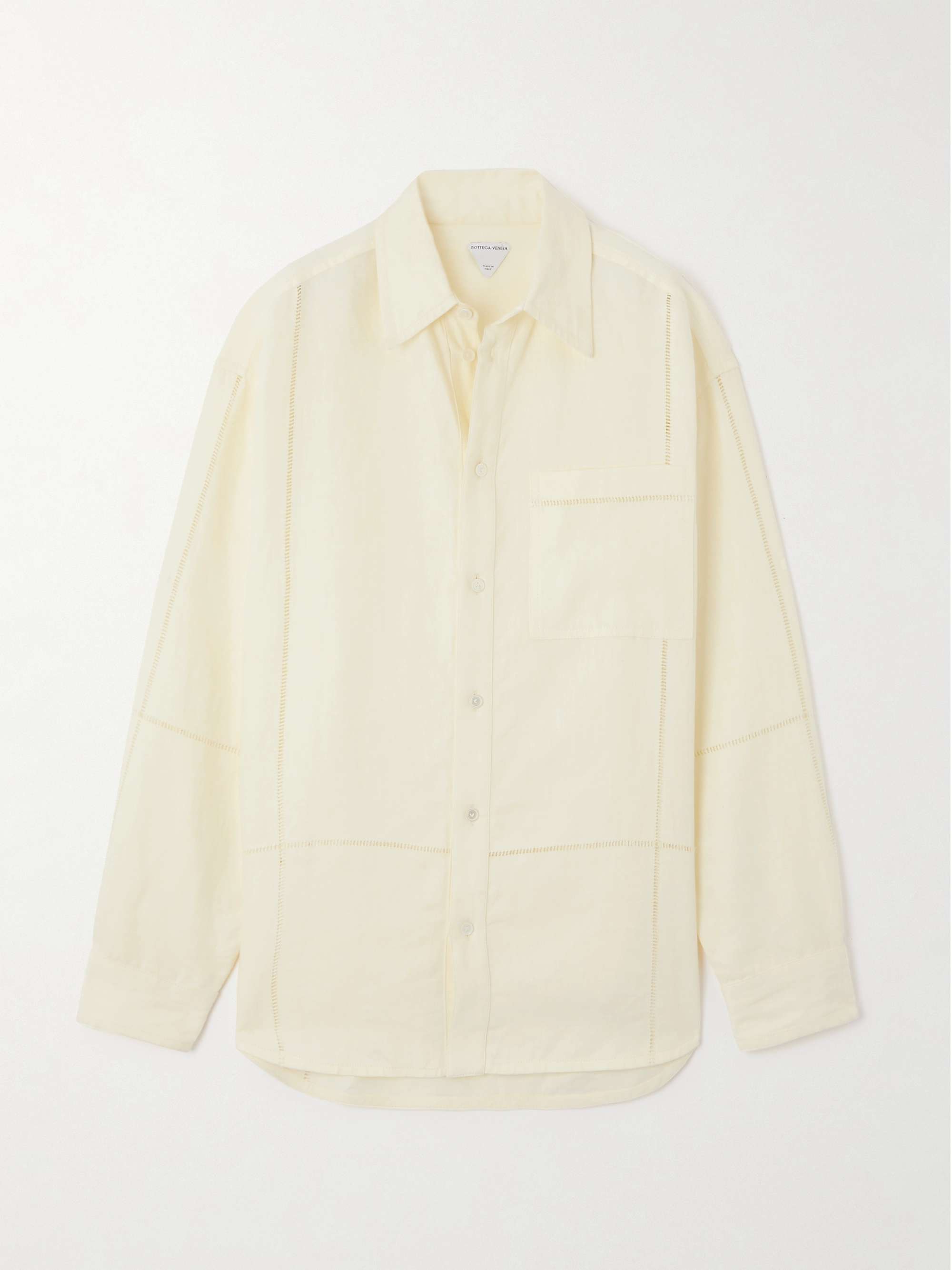 Embroidered linen shirt view