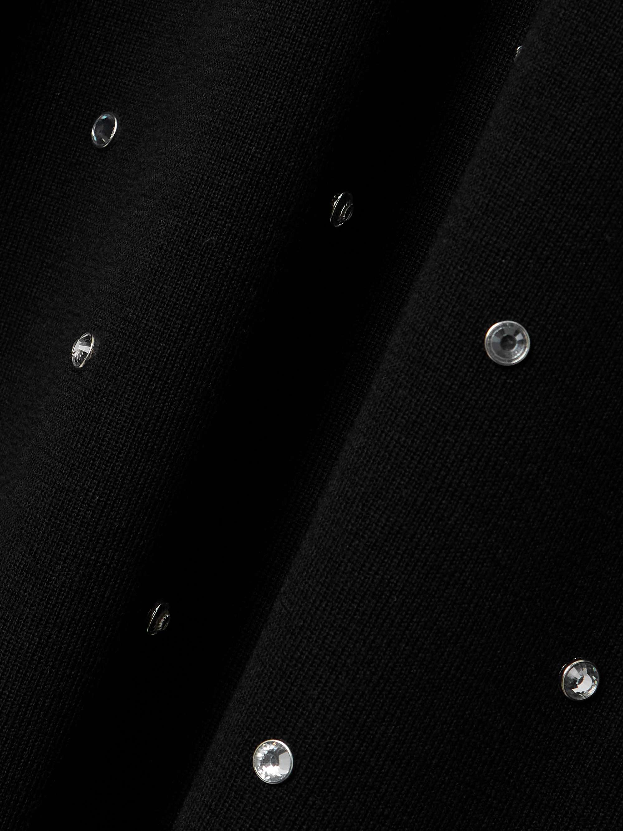 Crystal-embellished wool maxi dress view