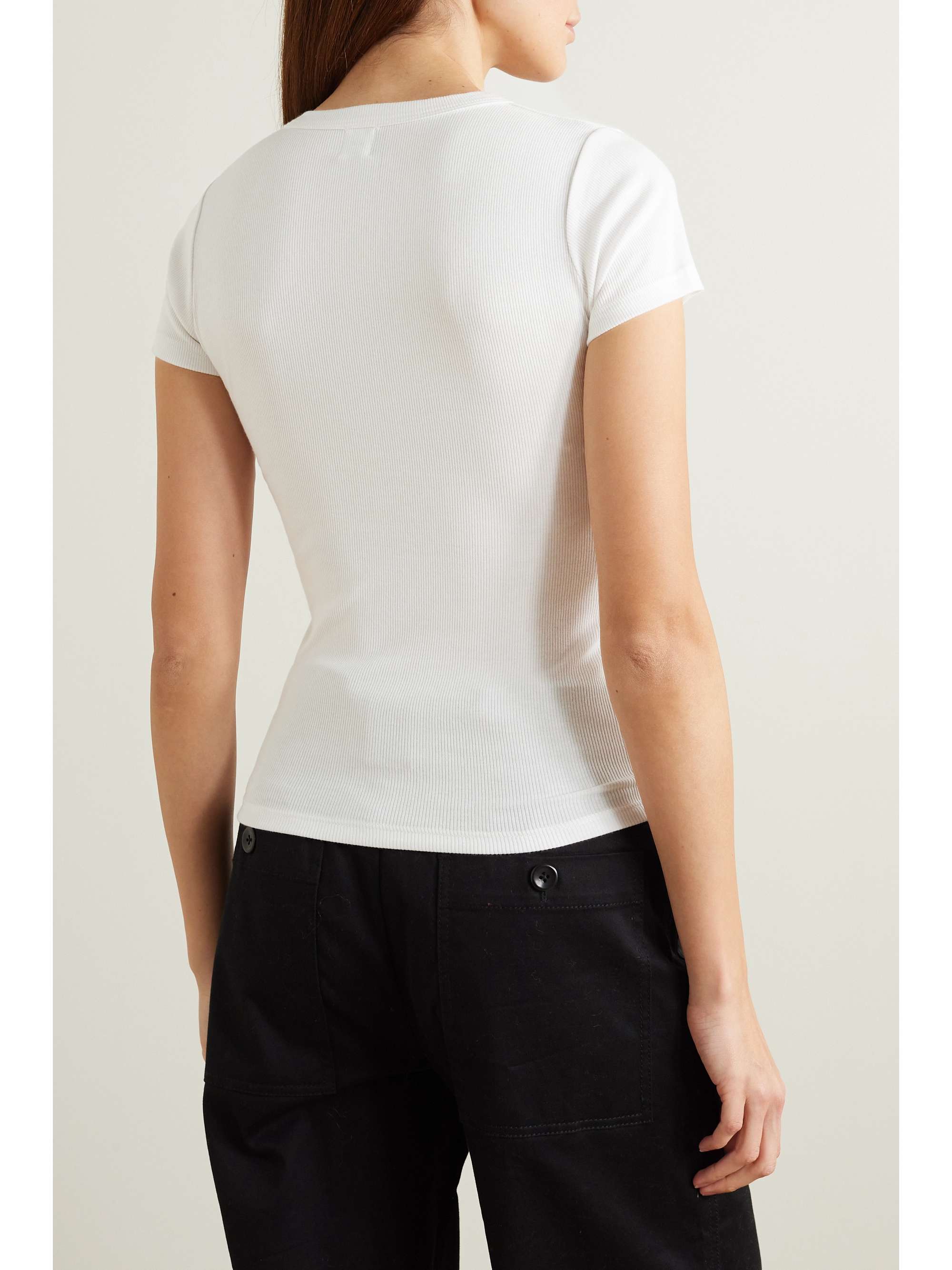 Kelly ribbed stretch-cotton jersey T-Shirt view