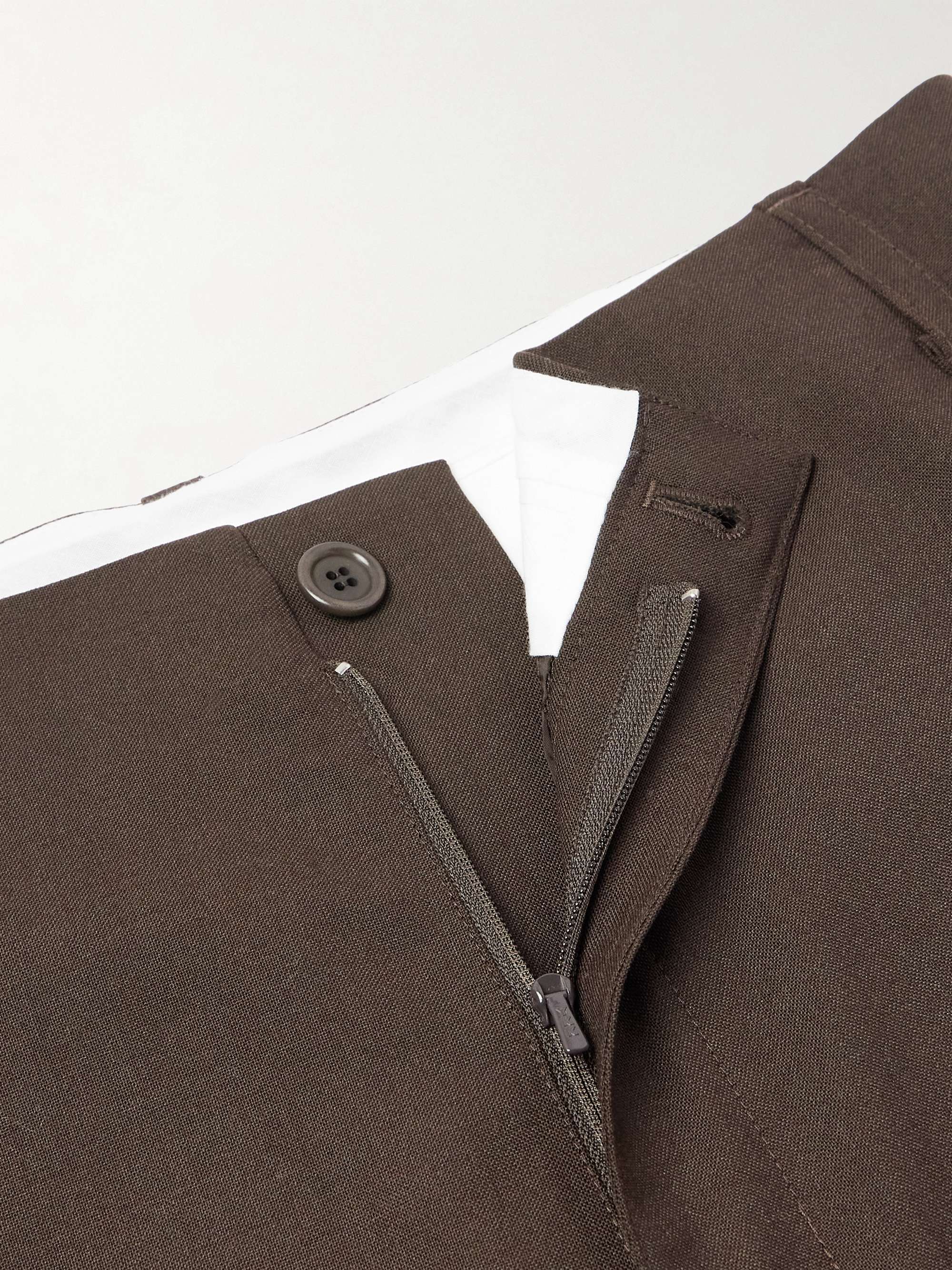 Wide-Leg Wool-Blend Trousers view