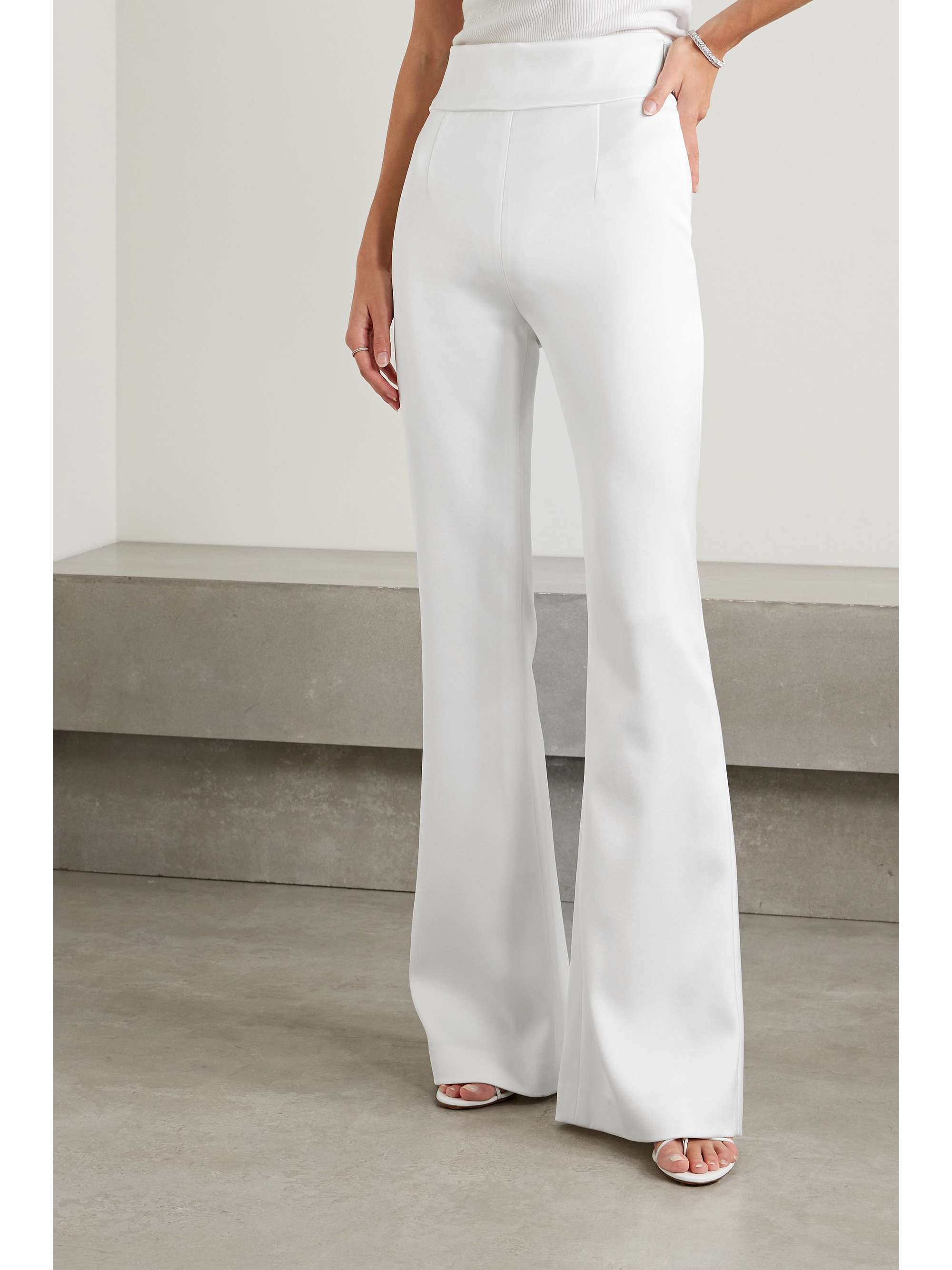 Satin flared pants view