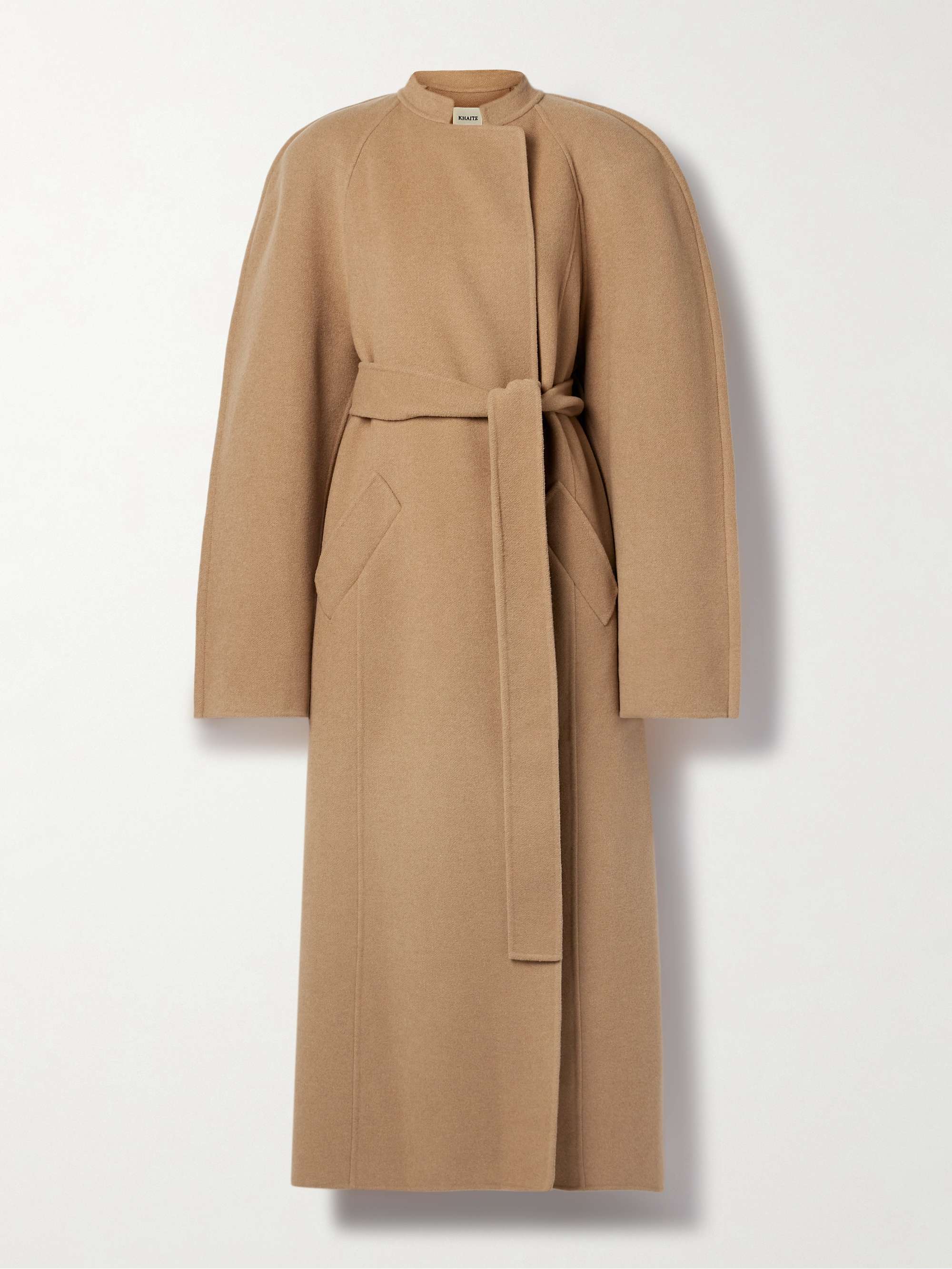 Rothen oversized belted wool coat view