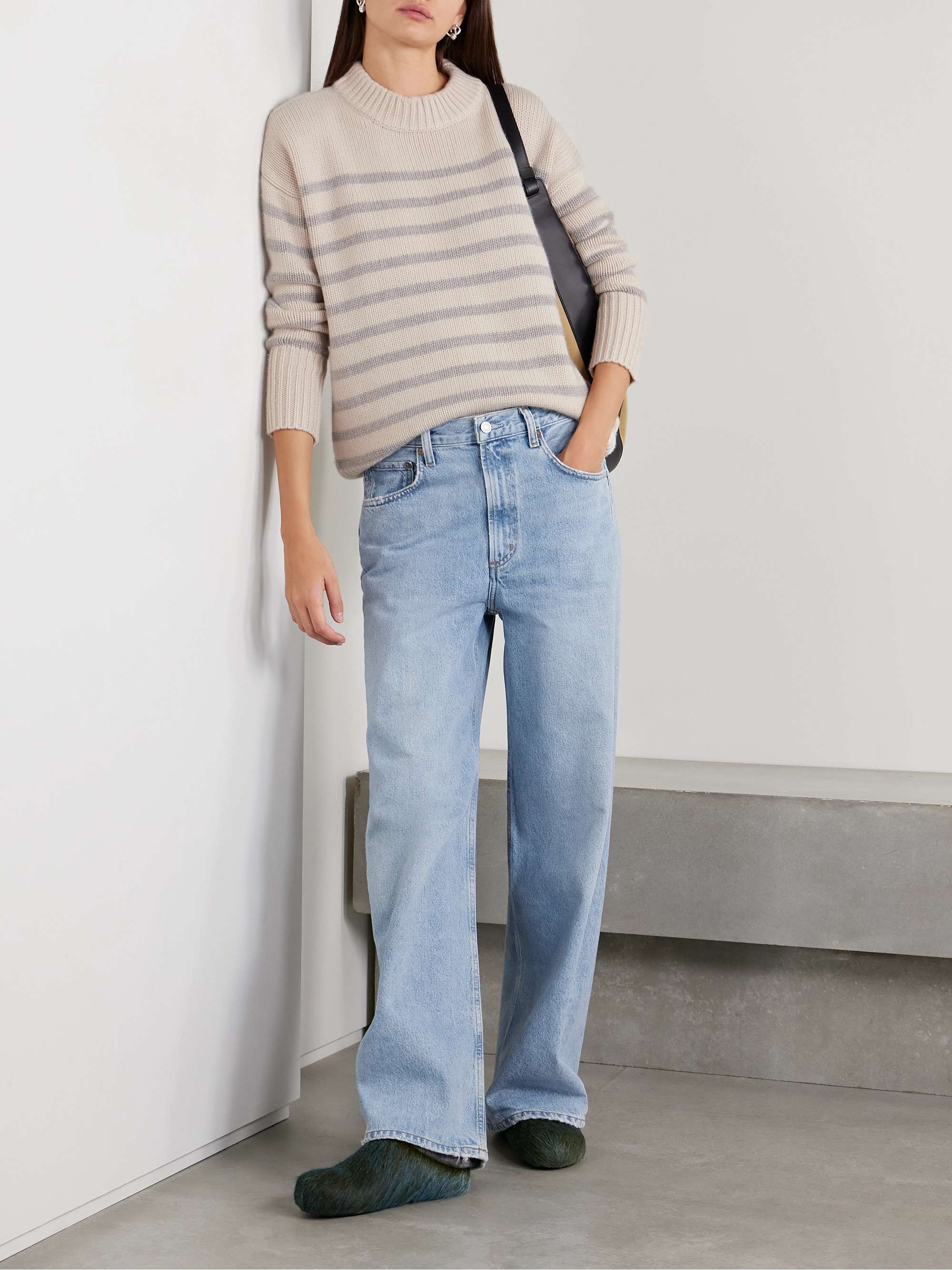 Marin striped wool and cashmere-blend sweater view