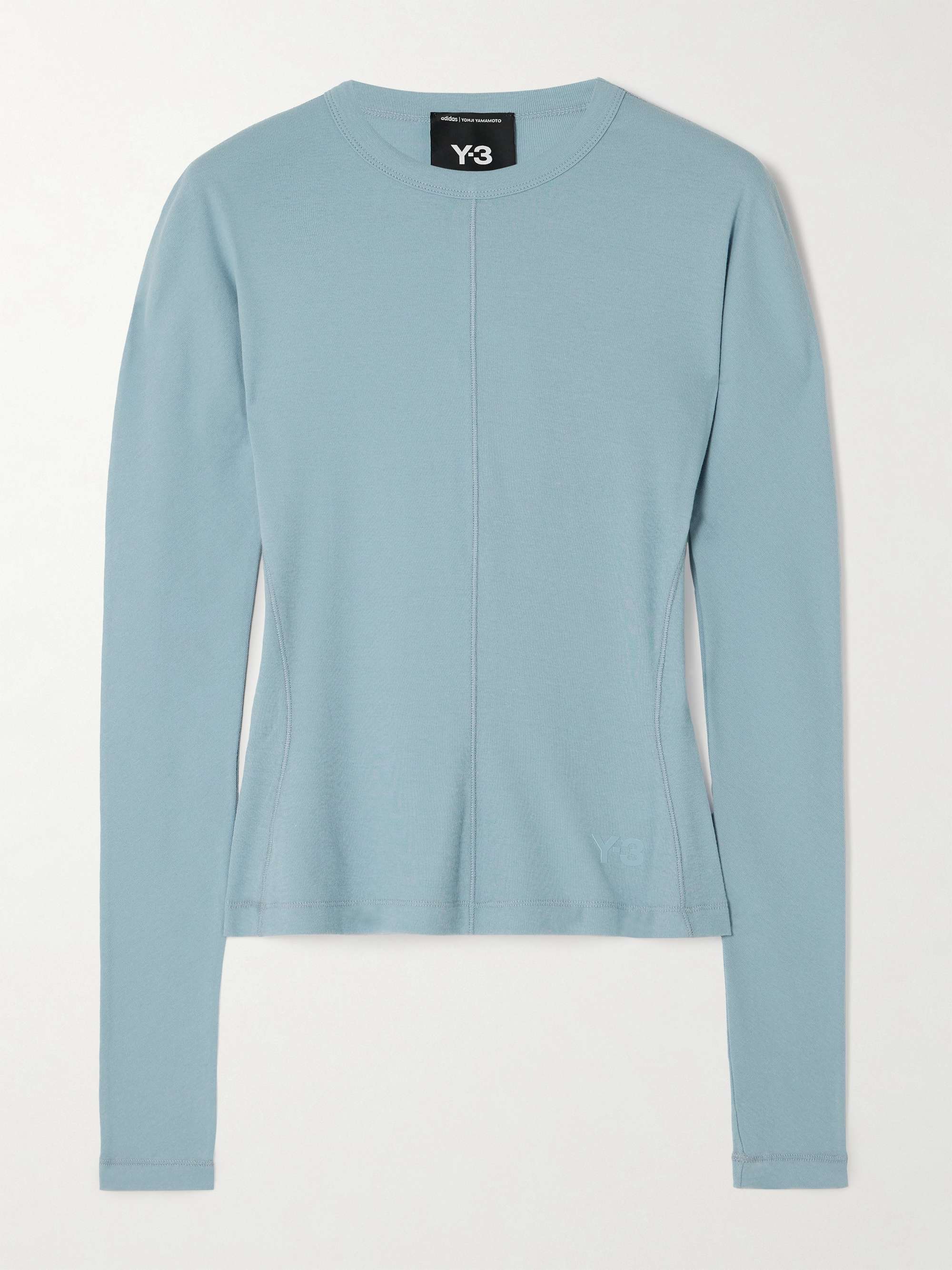 + Y-3 paneled organic cotton-jersey T-shirt view