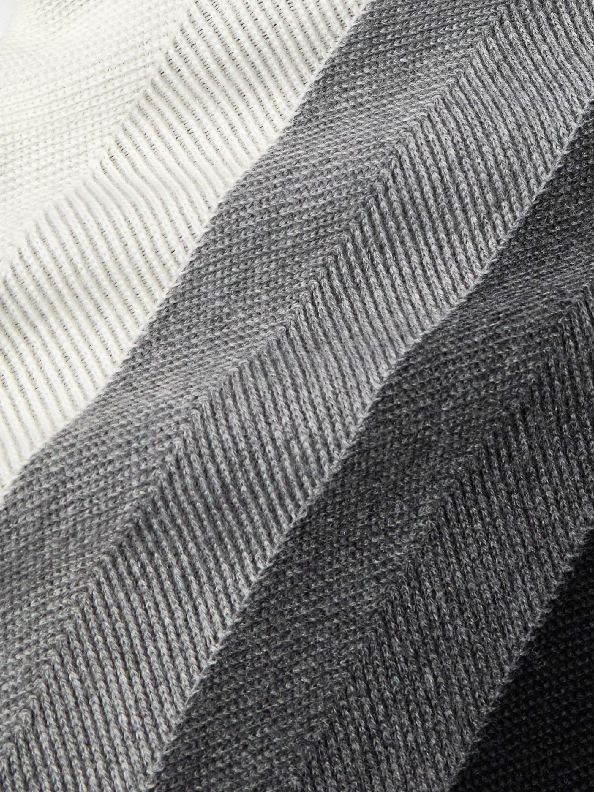 Slim-Fit Striped Wool Cardigan view