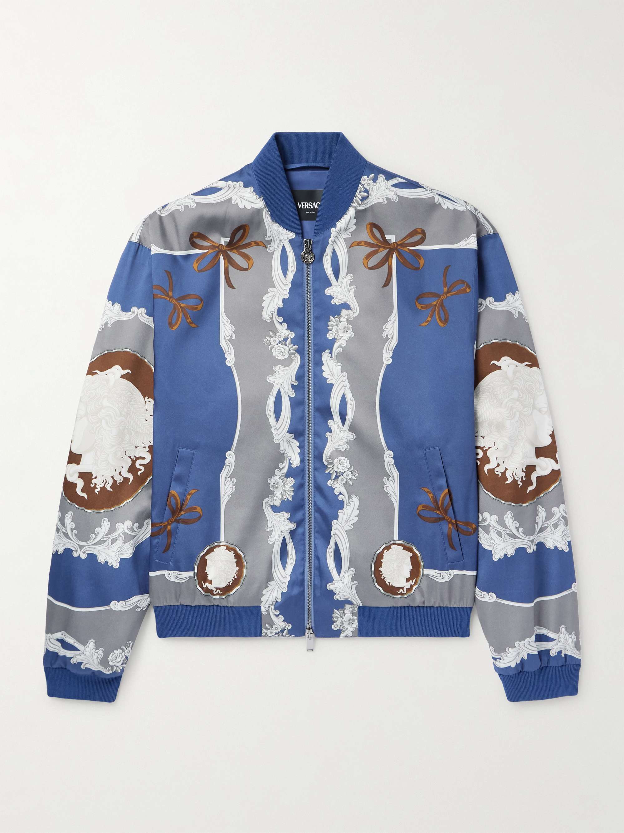 Printed Twill Bomber Jacket view