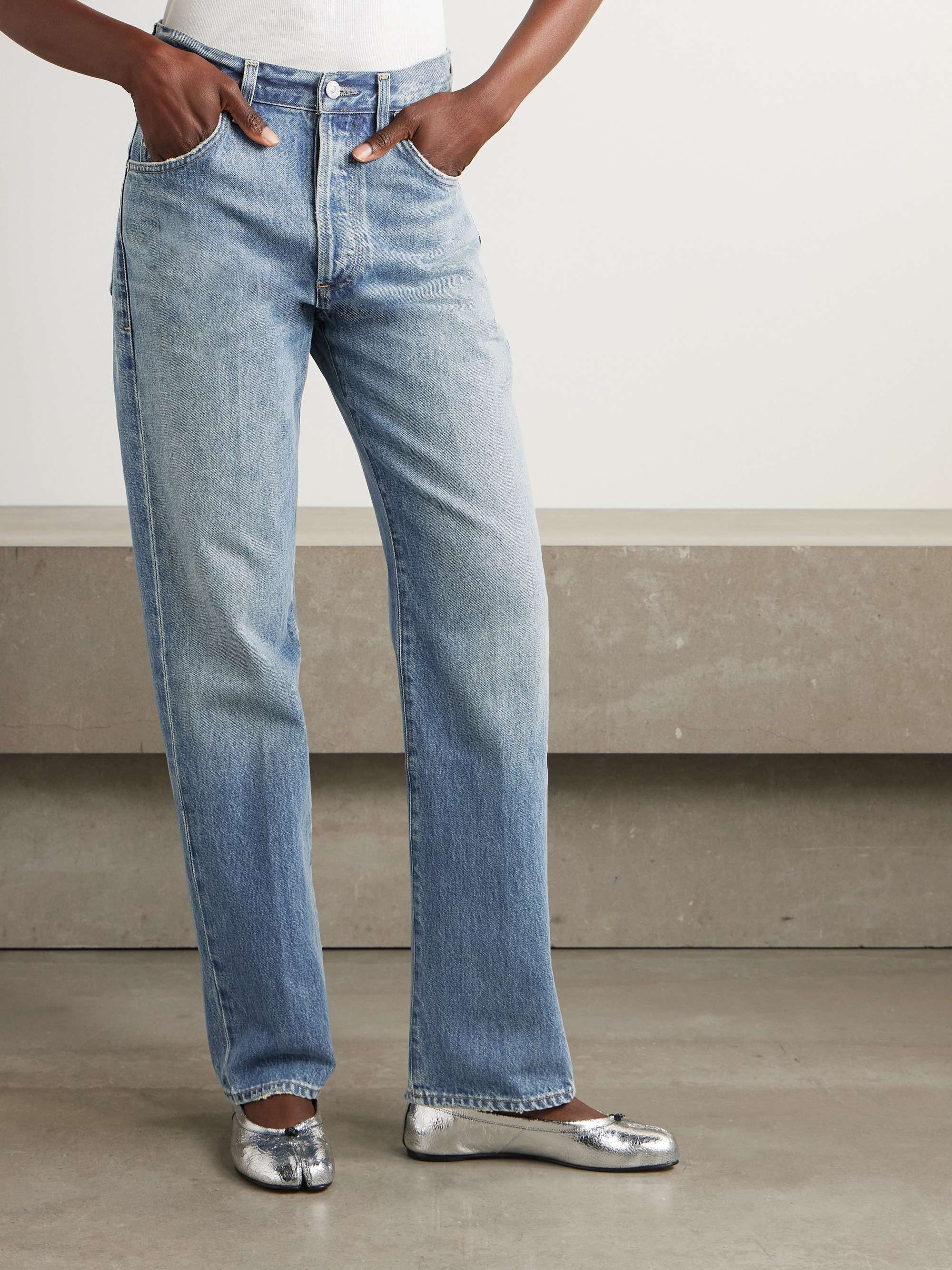 Baretta high-rise straight-leg organic jeans view