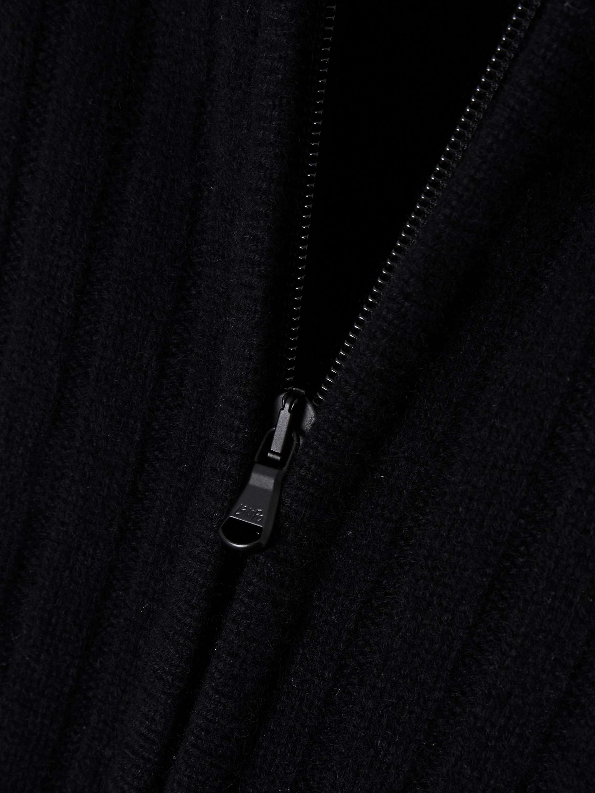 Ribbed recycled-cashmere hoodie view