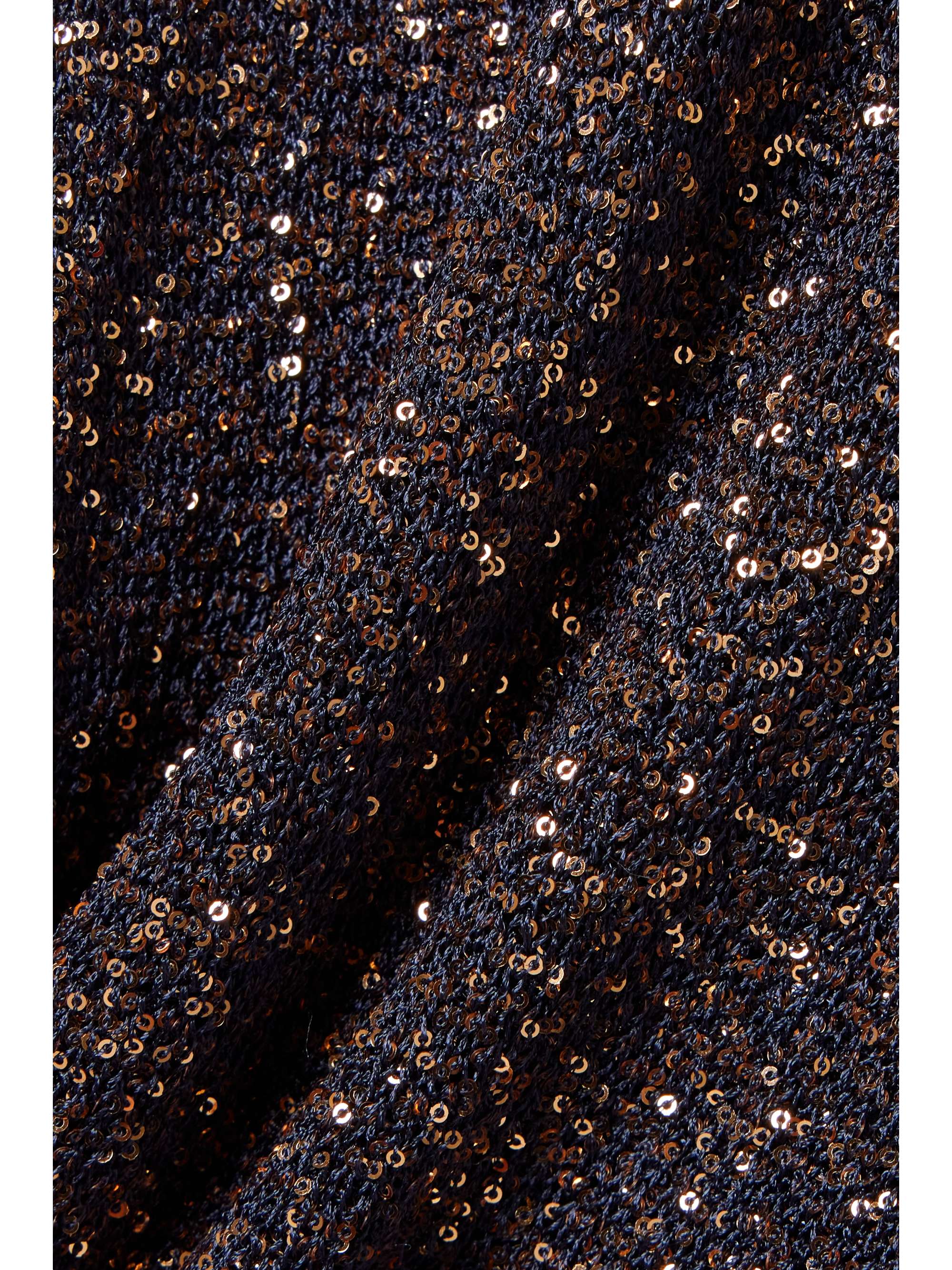 Sequined stretch-knit sweater view