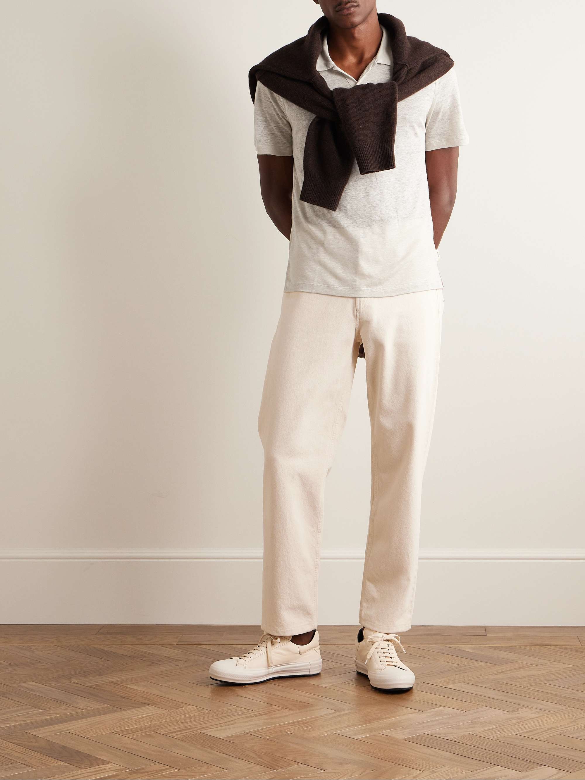 Shaun Linen-Jersey Polo Shirt view