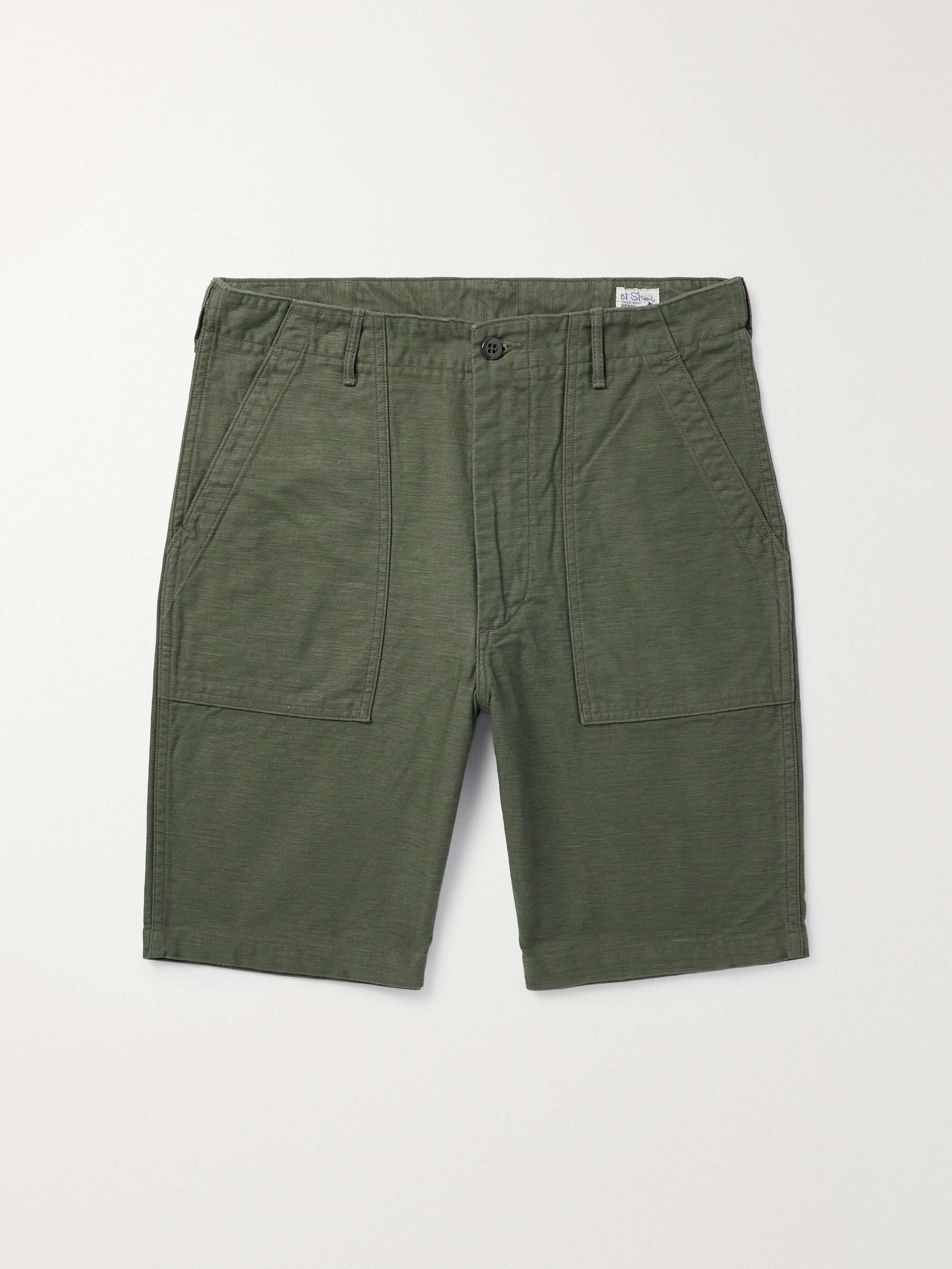Slim-Fit Straight-Leg Cotton Cargo Shorts view