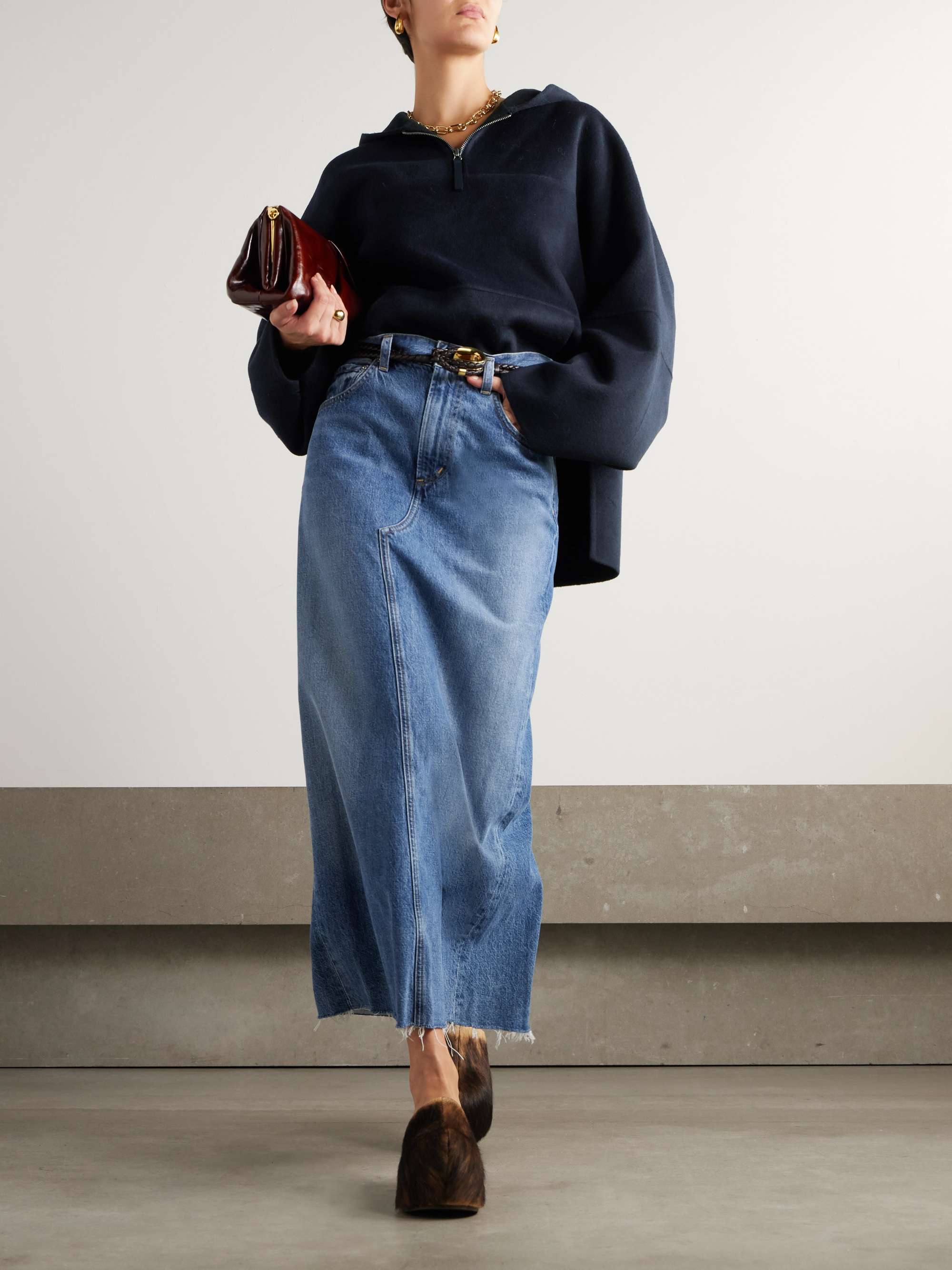 Isaac oversized wool-blend felt hoodie view