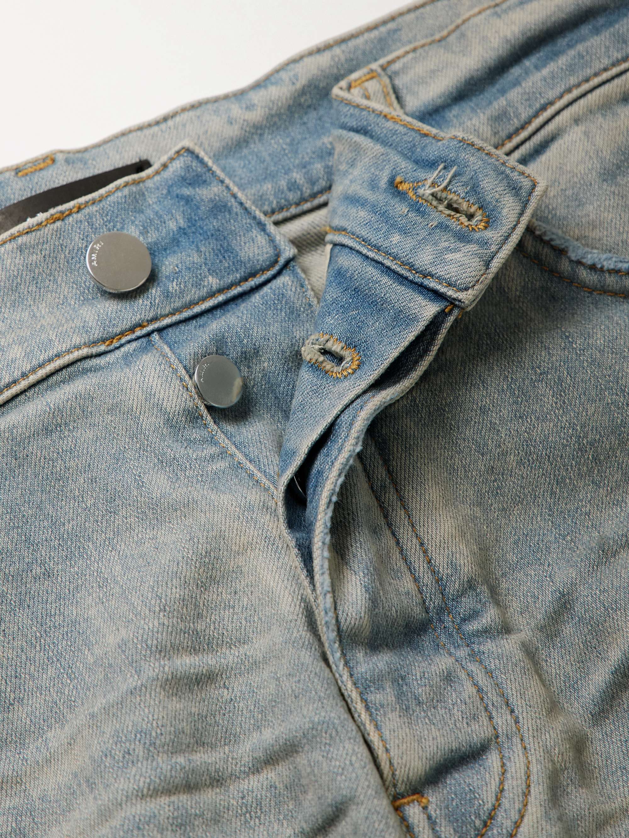 Stack Skinny-Fit Distressed Jeans view