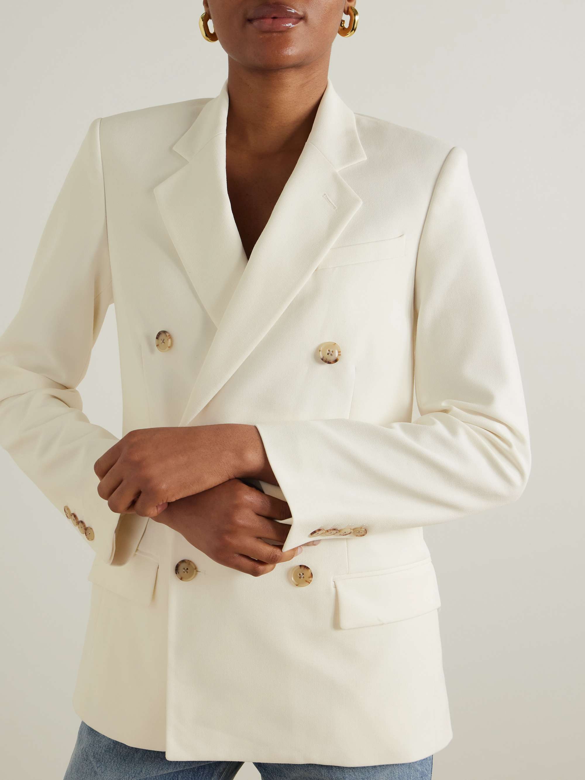 The Relaxed Everyday double-breasted woven blazer view