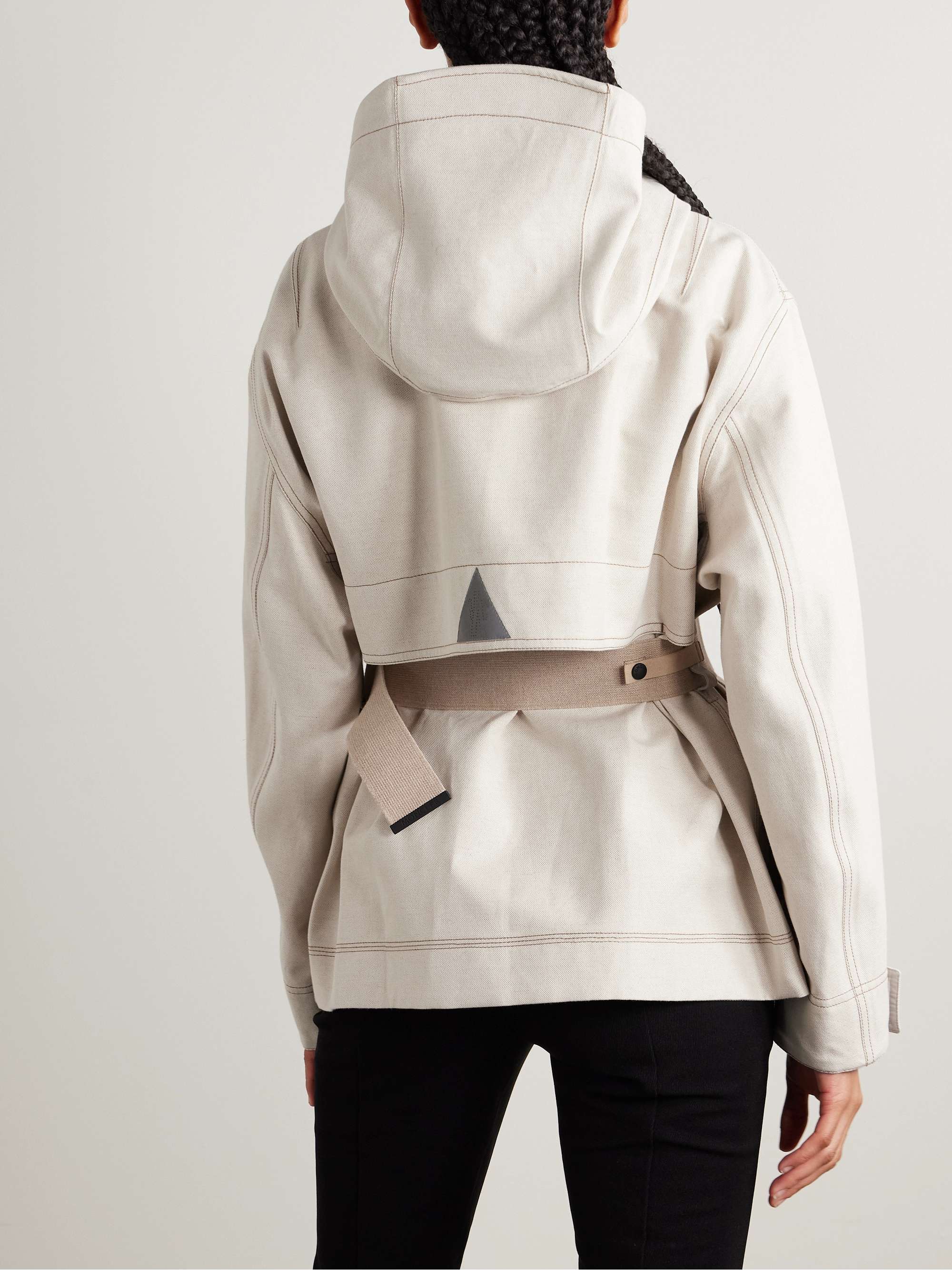 Tarkine hooded belted canvas jacket view