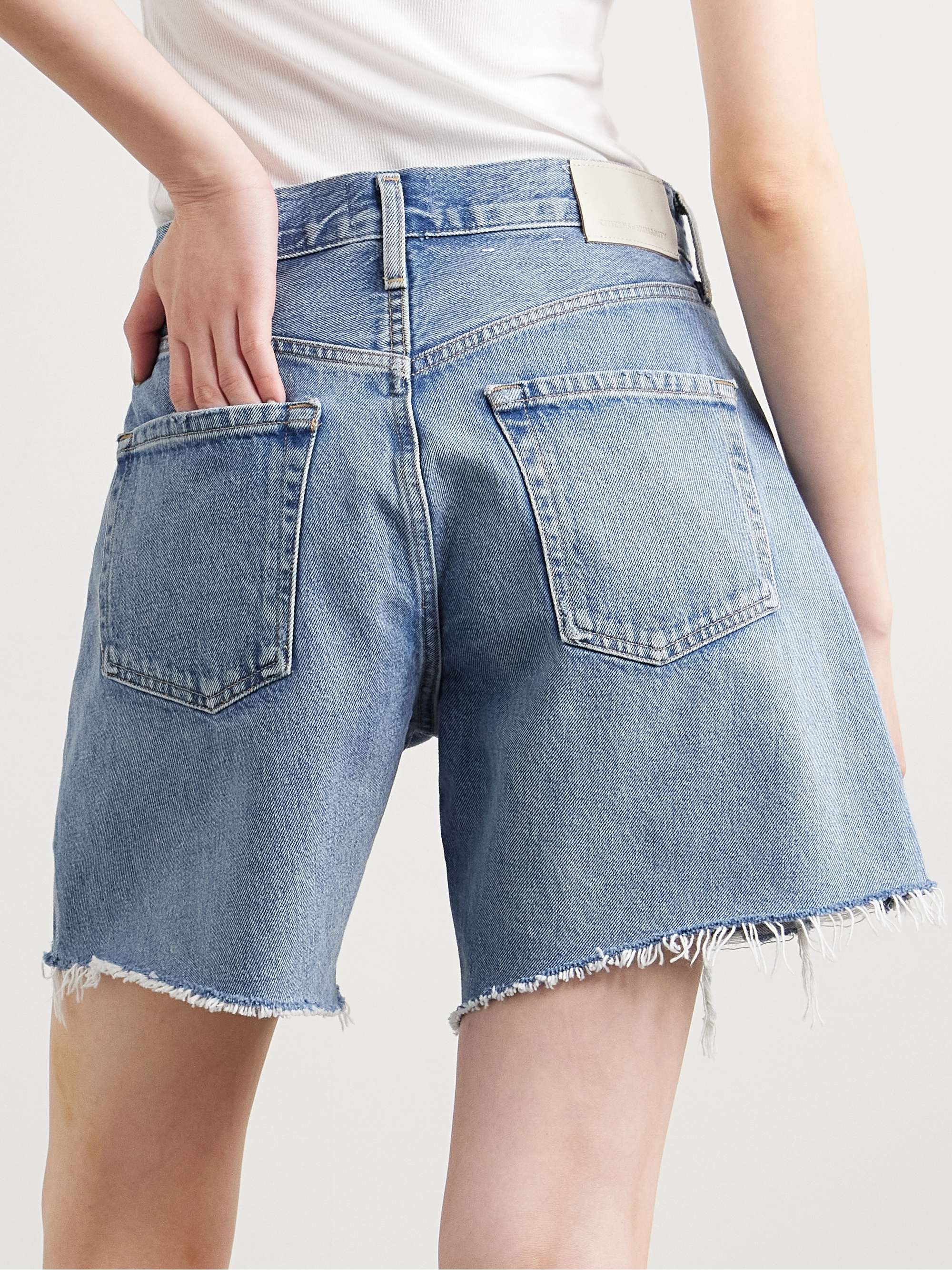 Marlow distressed denim shorts view
