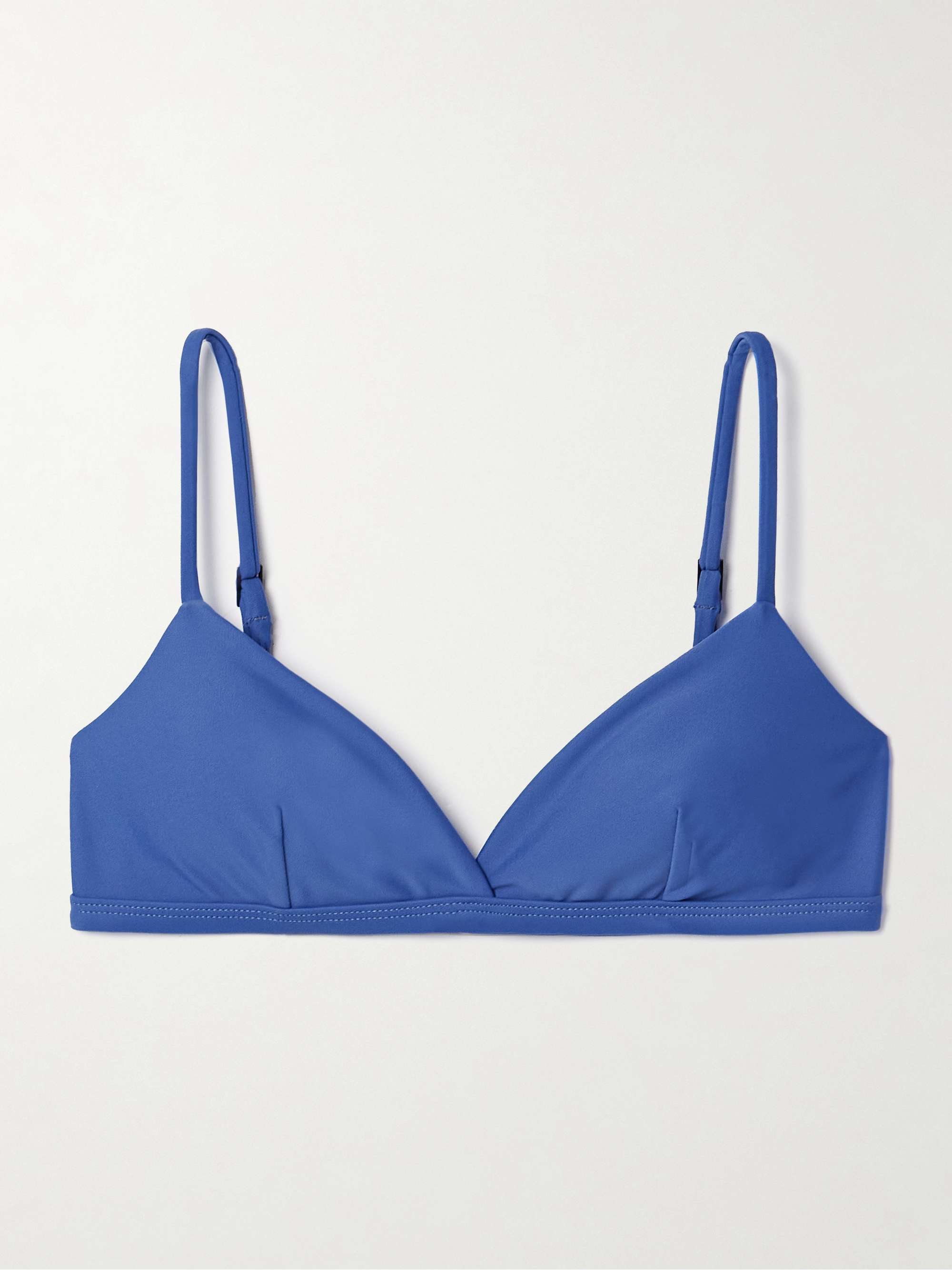 The Crop recycled triangle bikini top view