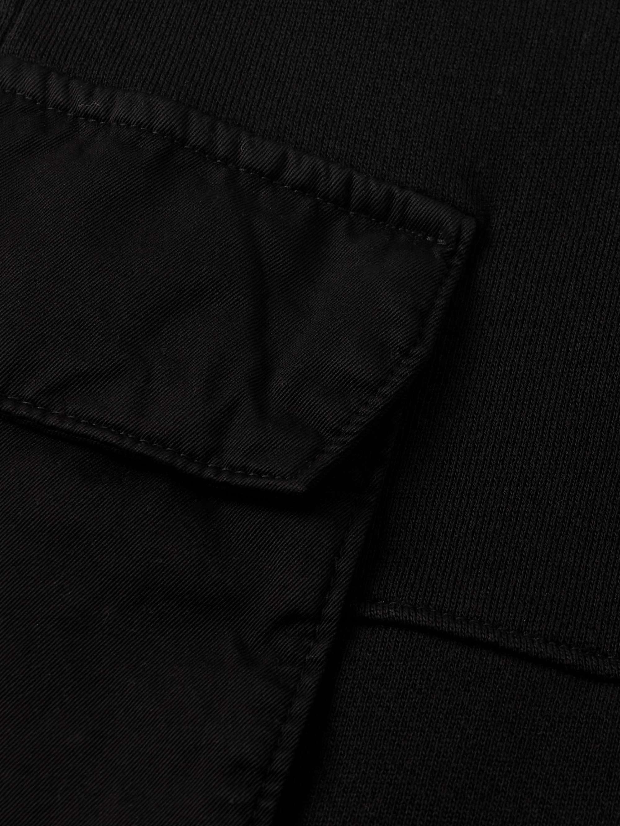 Straight-Leg Cotton-Jersey Drawstring Cargo Trousers view