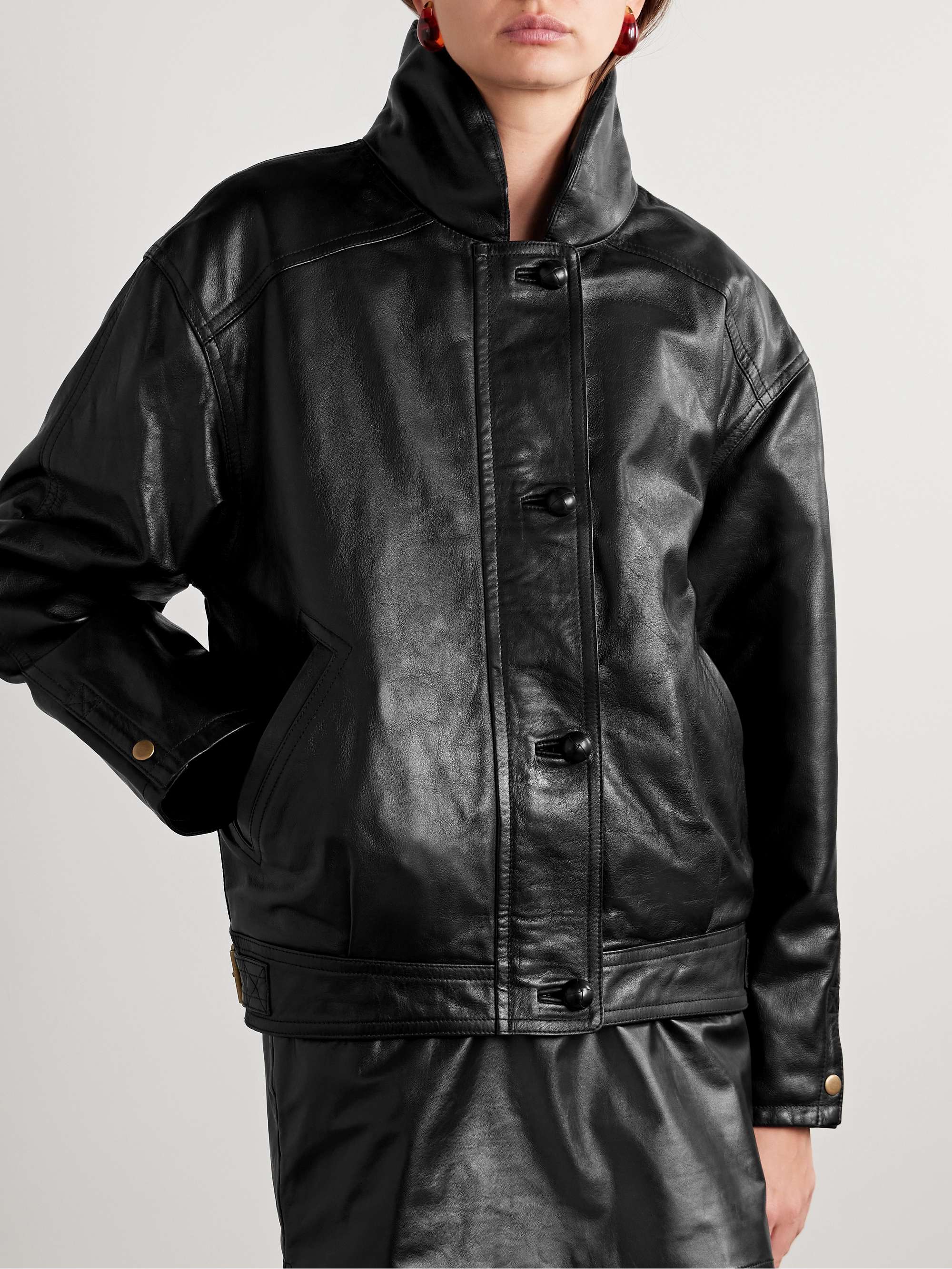 Betinia leather jacket view