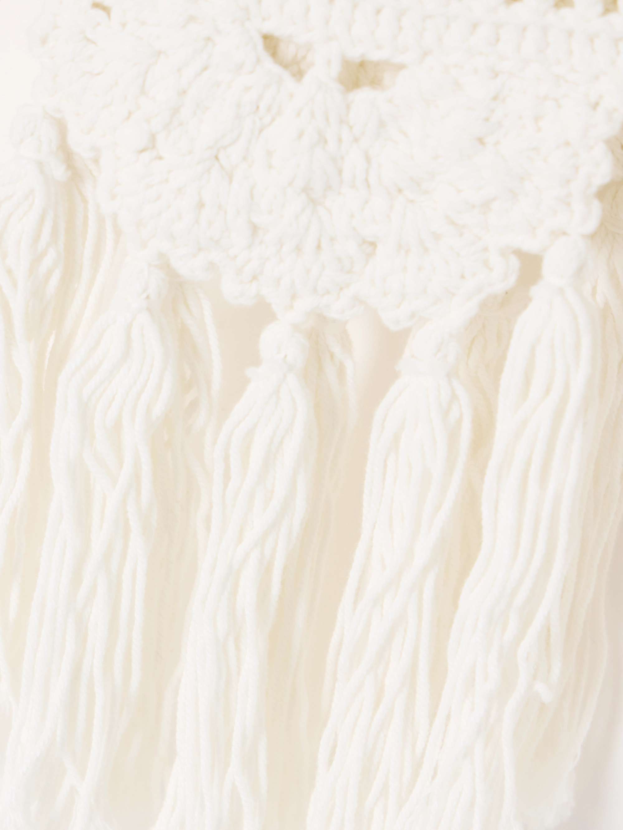 Sandra frayed macramé-trimmed cotton mini skirt view