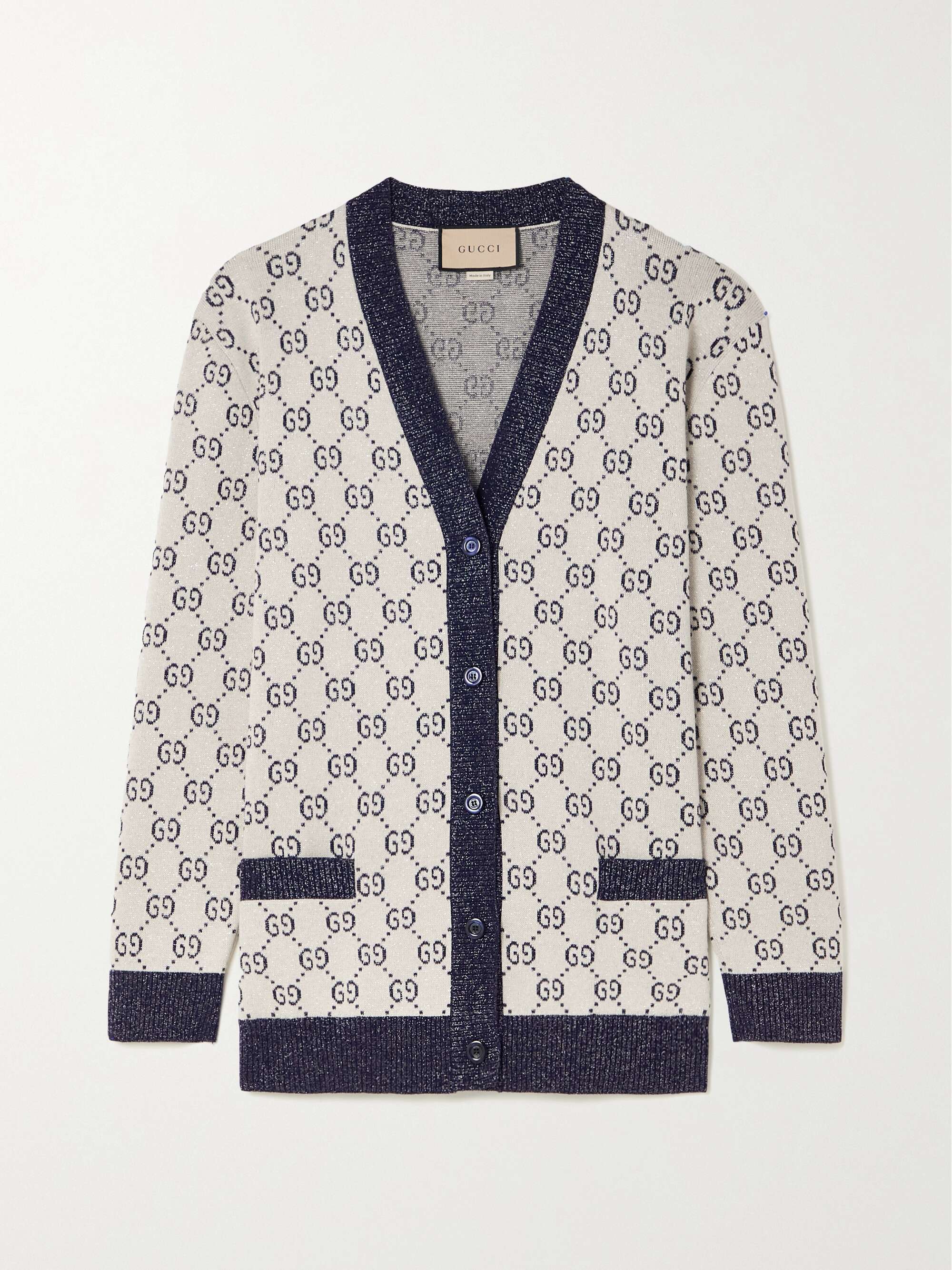Love Parade metallic jacquard-knit cotton-blend cardigan view