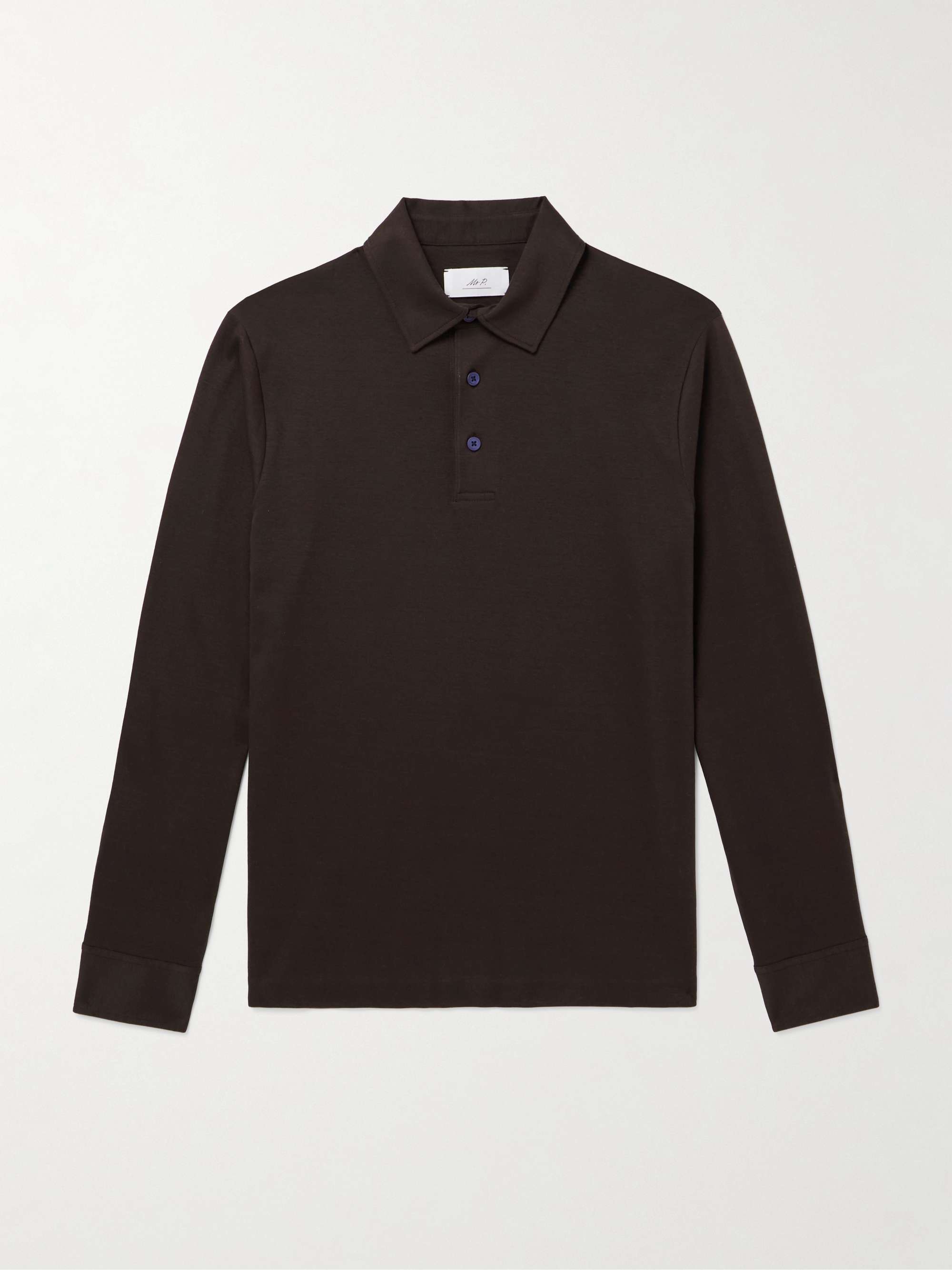 Mercerised Cotton-Jersey Polo Shirt view