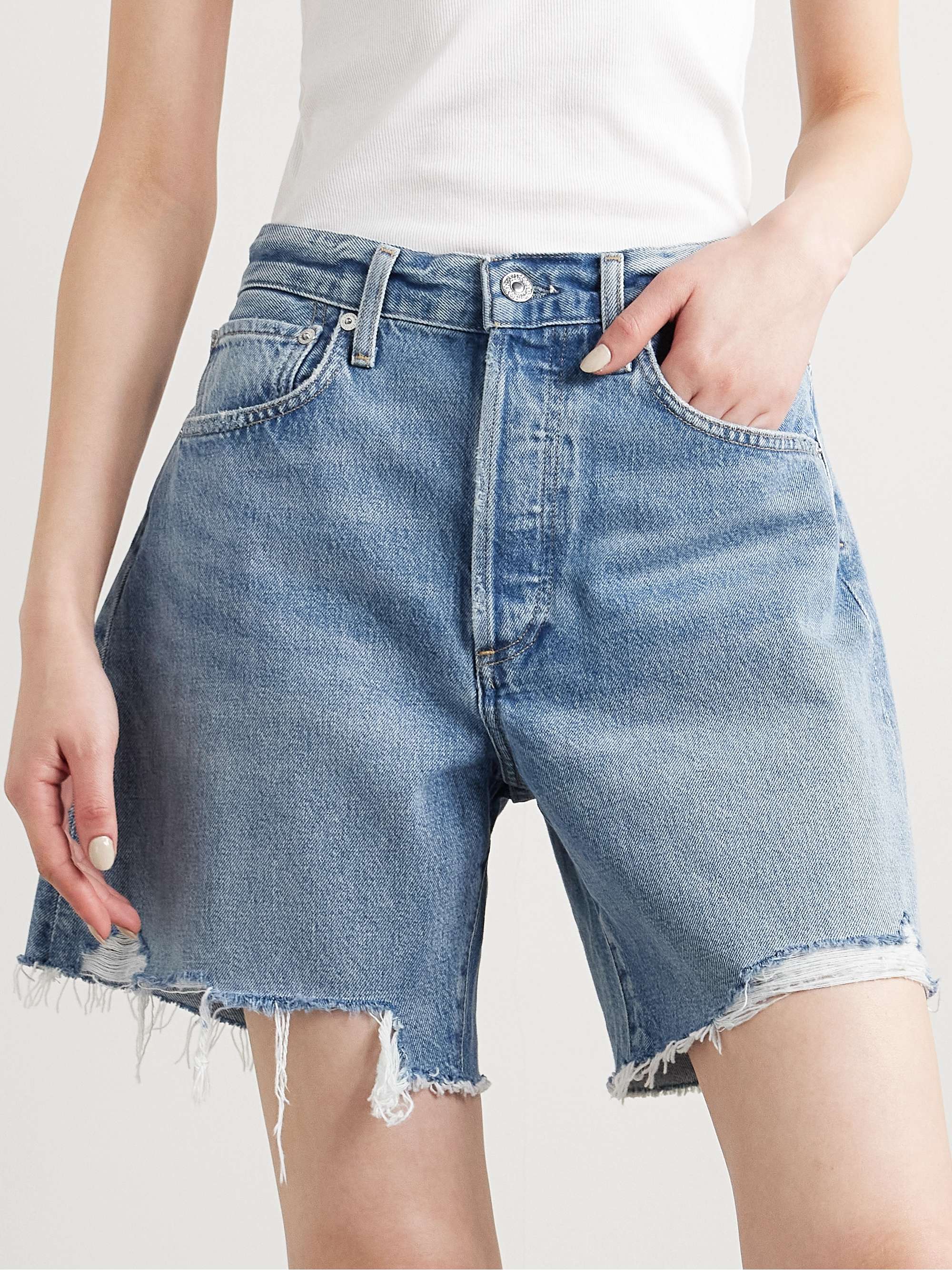 Marlow distressed denim shorts view