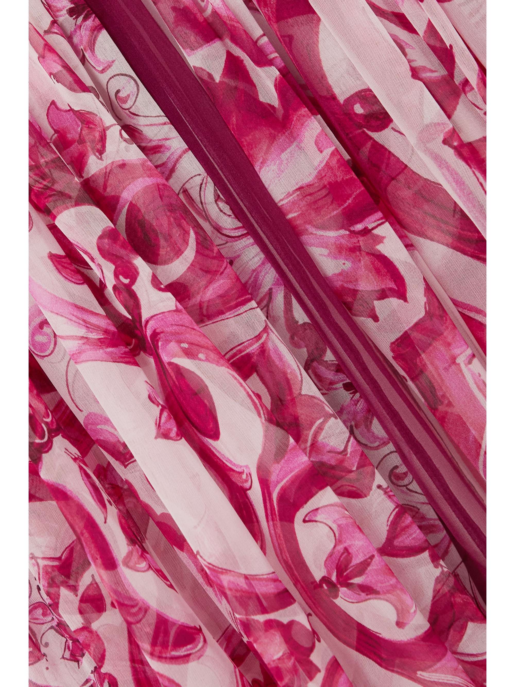 Maiolica belted wrap-effect printed silk-georgette midi dress view