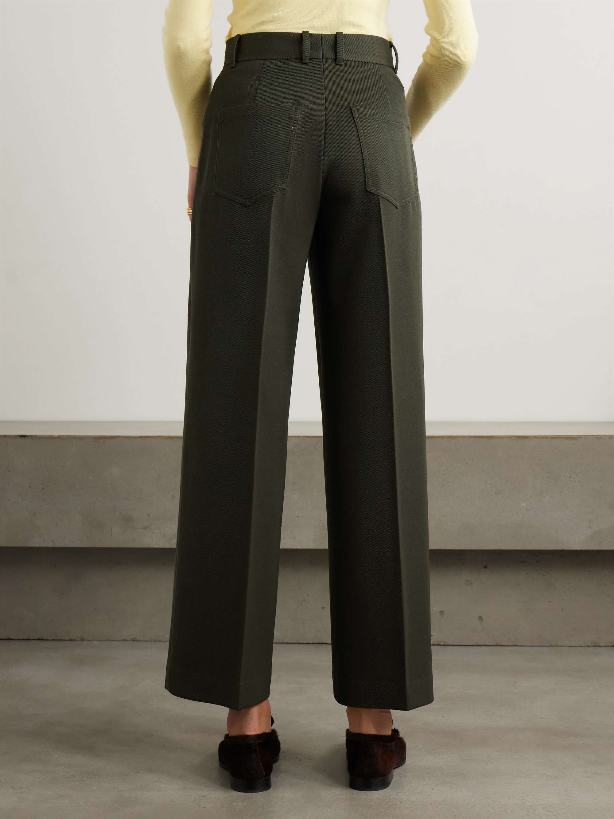 Seymour pleated wool-twill wide-leg pants view