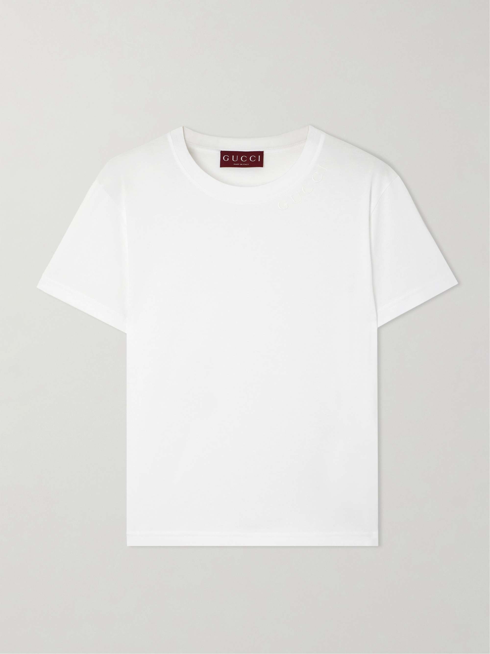 Logo-embroidered cotton-jersey T-shirt view