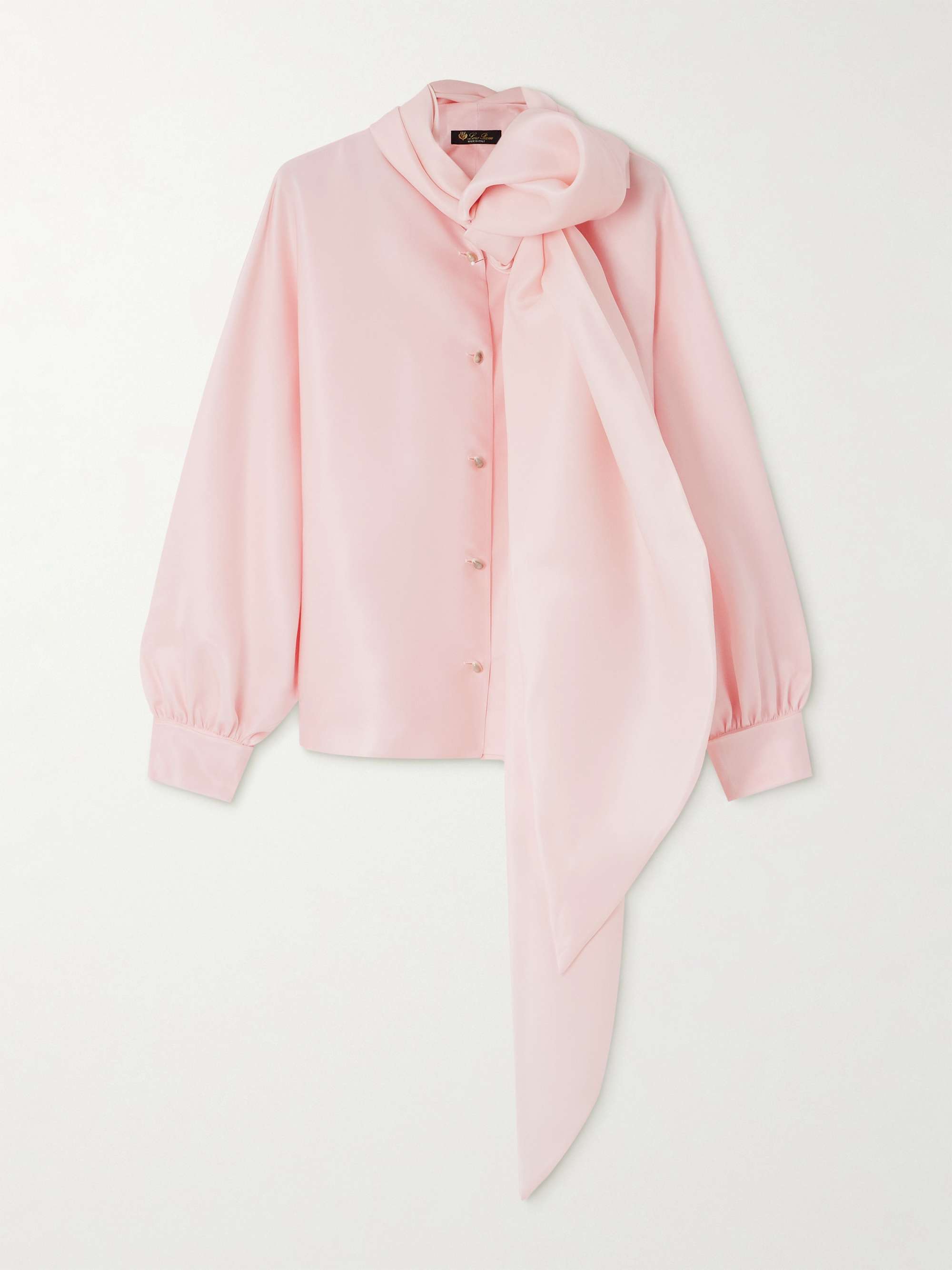 Patricia tie-neck silk-organdy blouse view