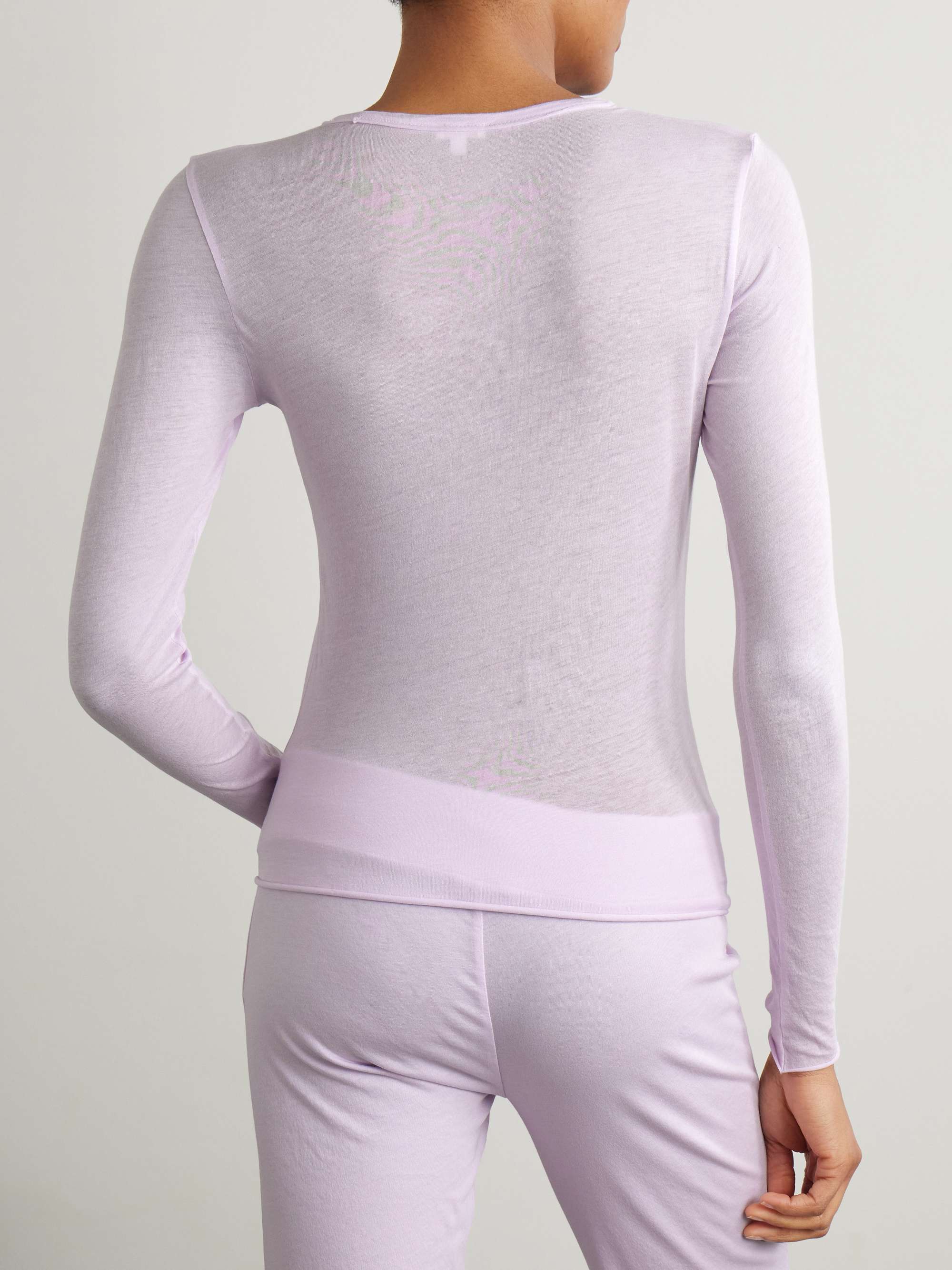 Elana organic Pima cotton-jersey top view