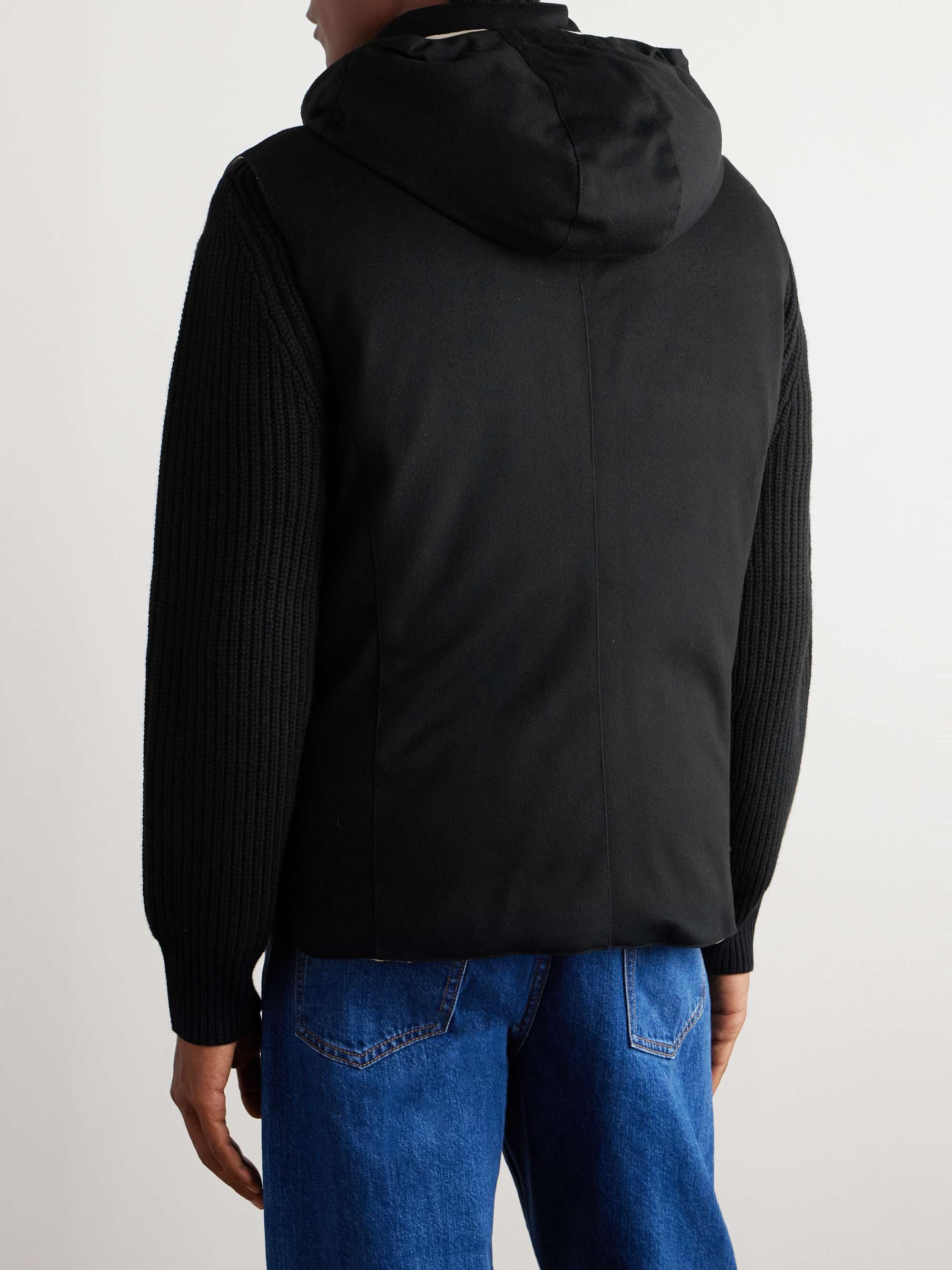 Padded Wool Hooded Gilet view