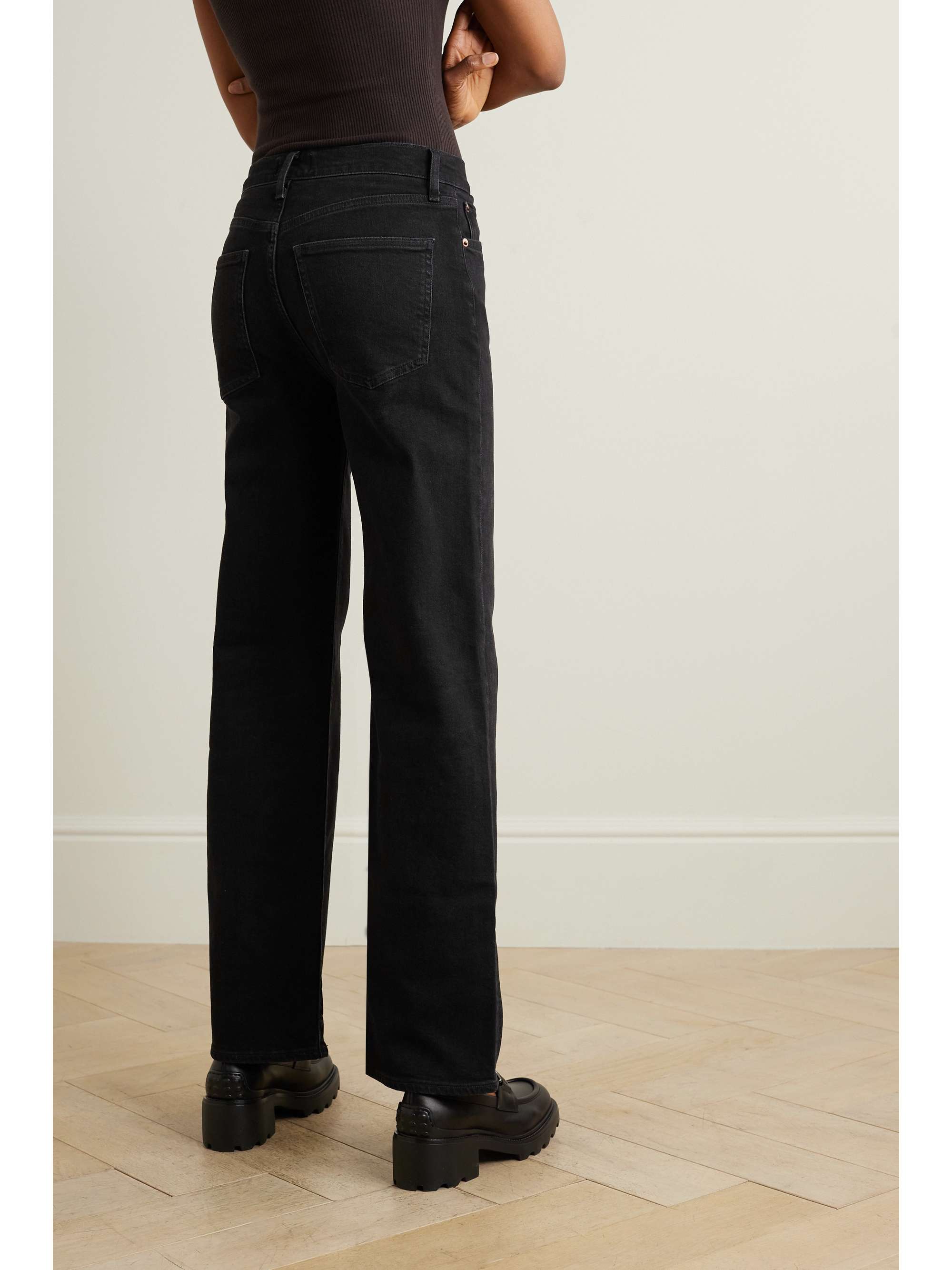 + NET SUSTAIN Harper mid-rise straight-leg organic jeans view