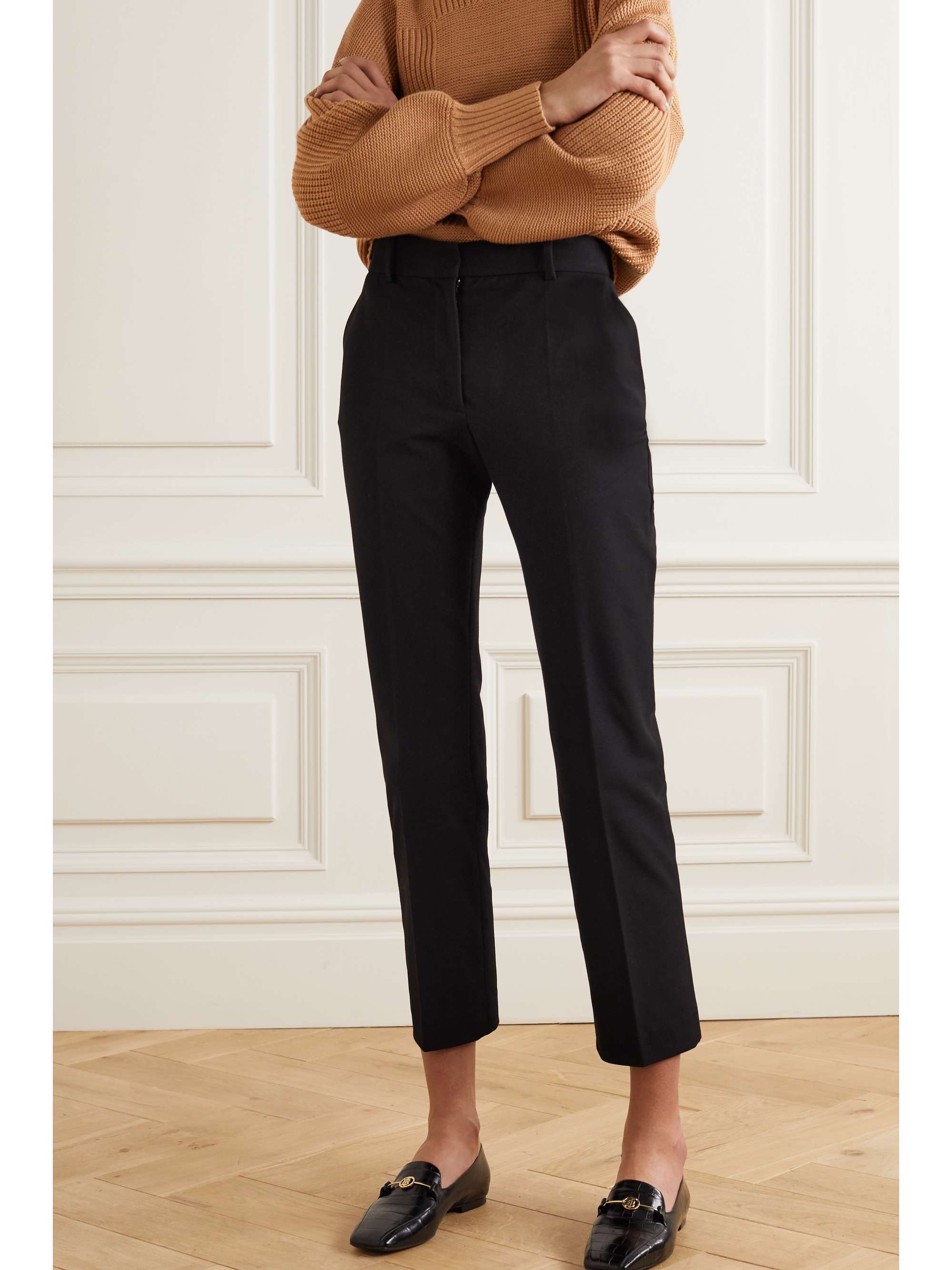 Coleman gabardine slim-leg pants view