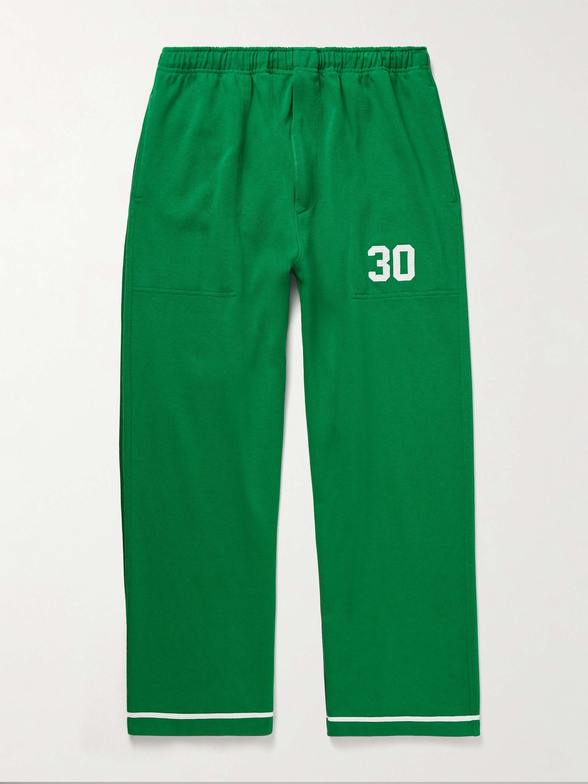 Sophomore Straight-Leg Appliquéd Cotton and Lyocell-Blend Jersey Sweatpants view