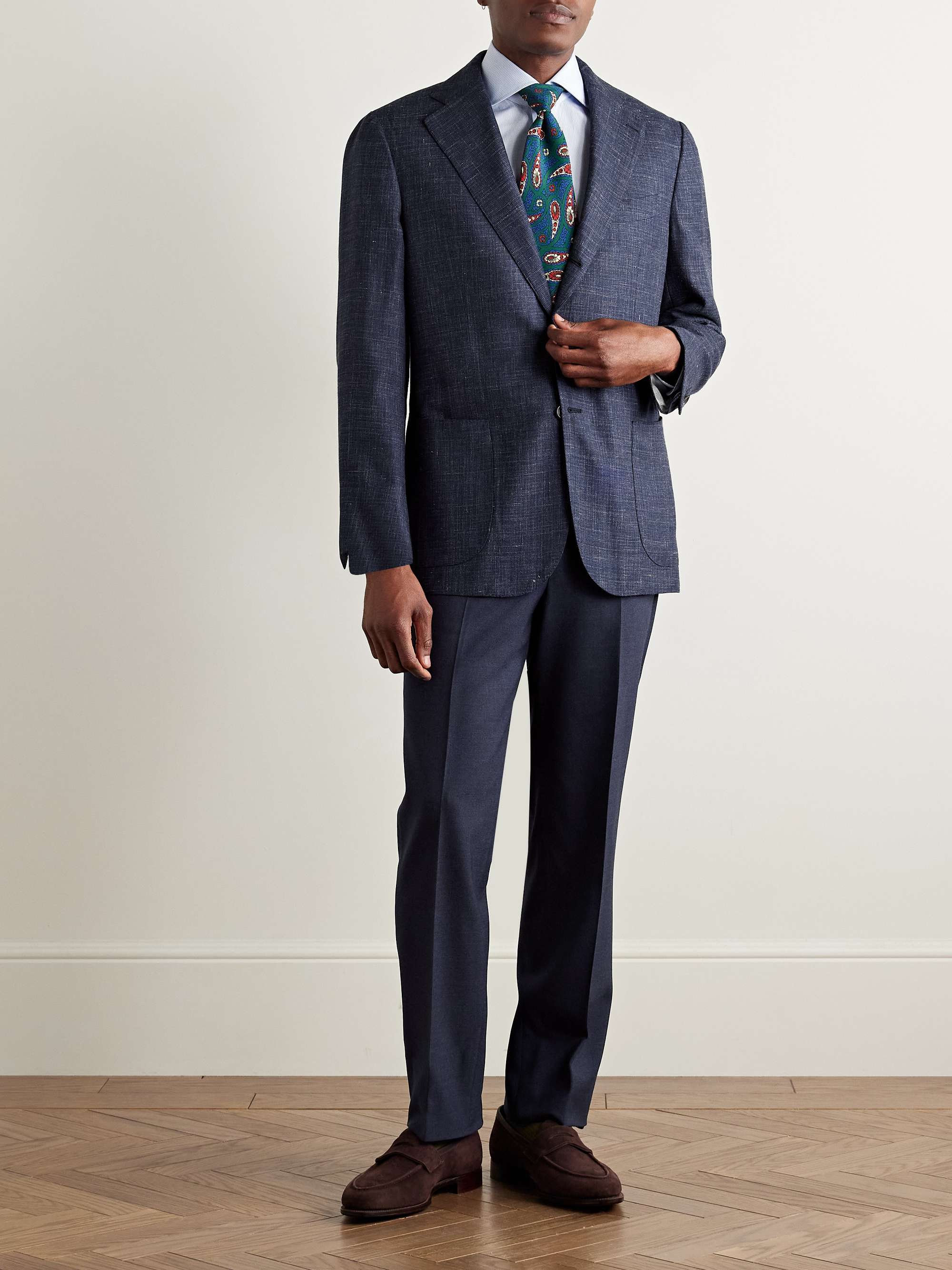 Slim-Fit Linen, Virgin Wool and Silk-Blend Blazer view