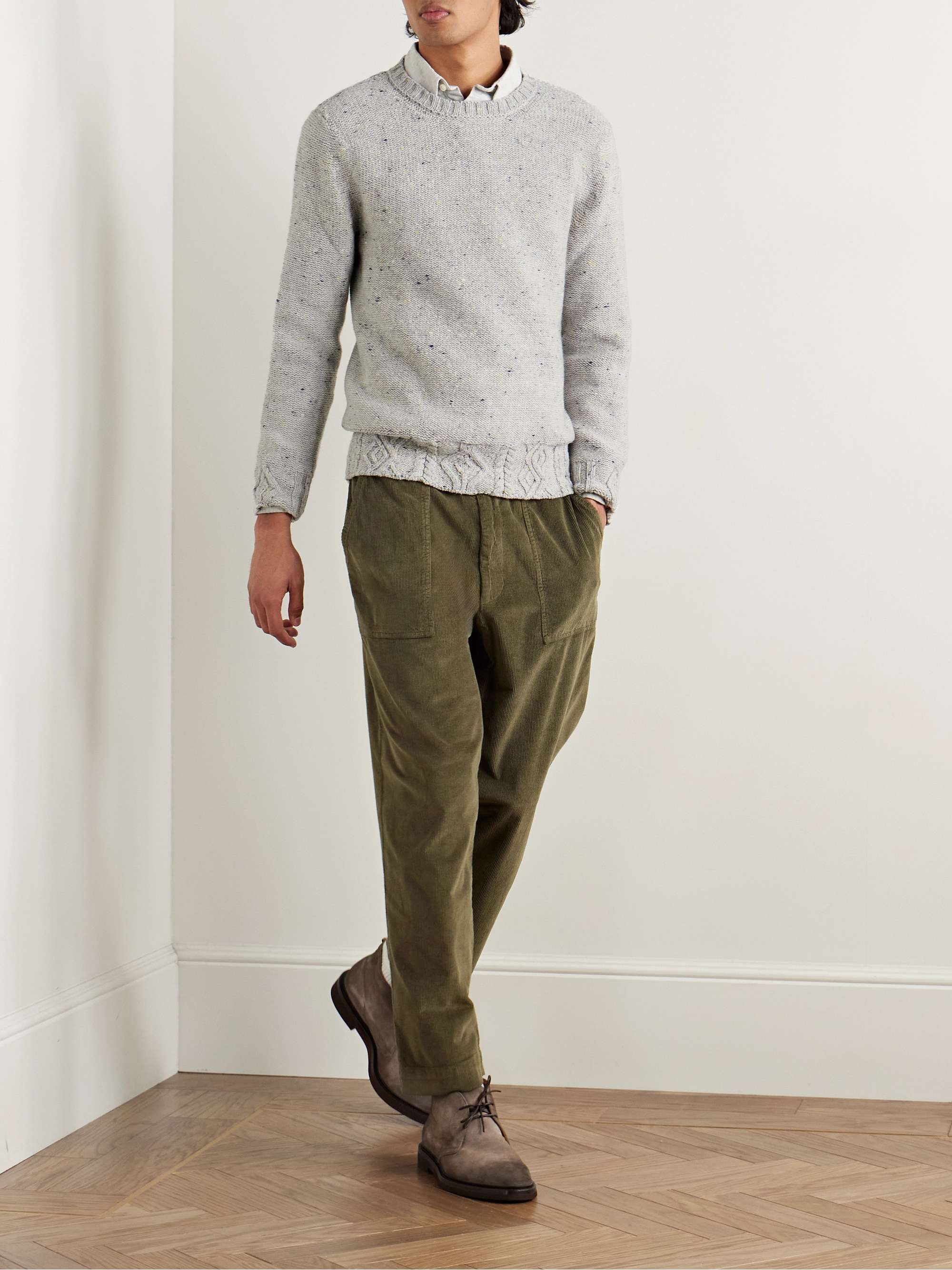 Celebration Cable-Knit Donegal Merino Wool and Cashmere-Blend Sweater view