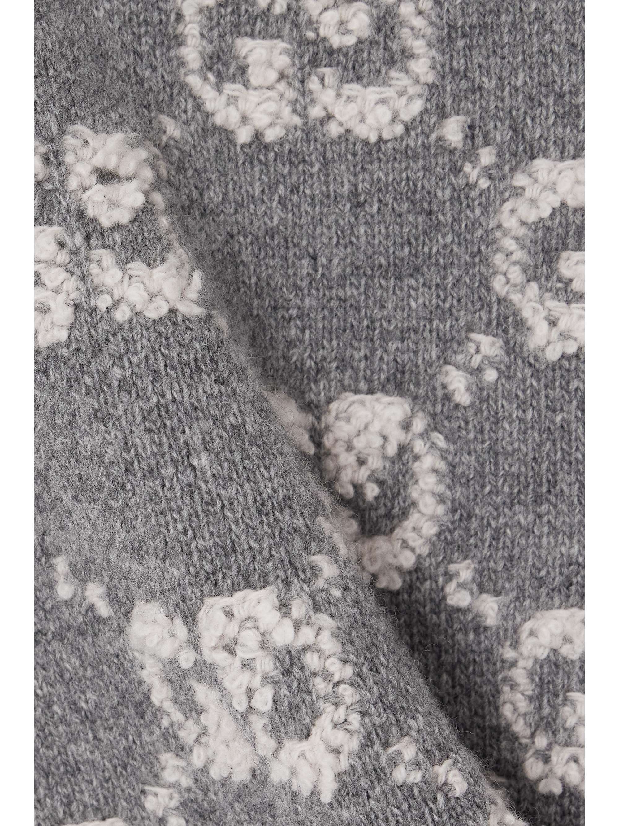 Jacquard-knit wool-bouclé sweater view
