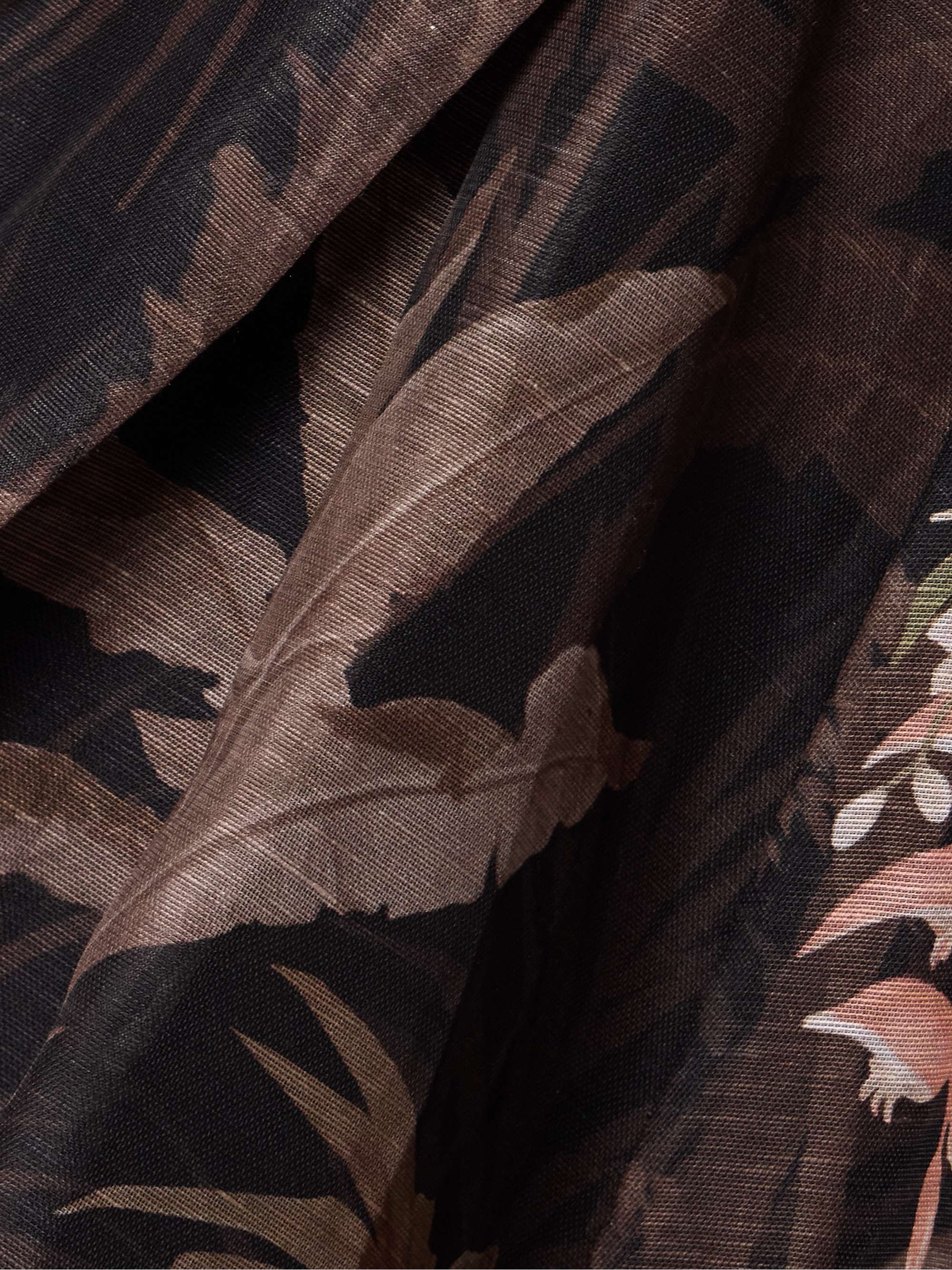 Illuminate strapless floral-print linen and silk-blend midi dress view