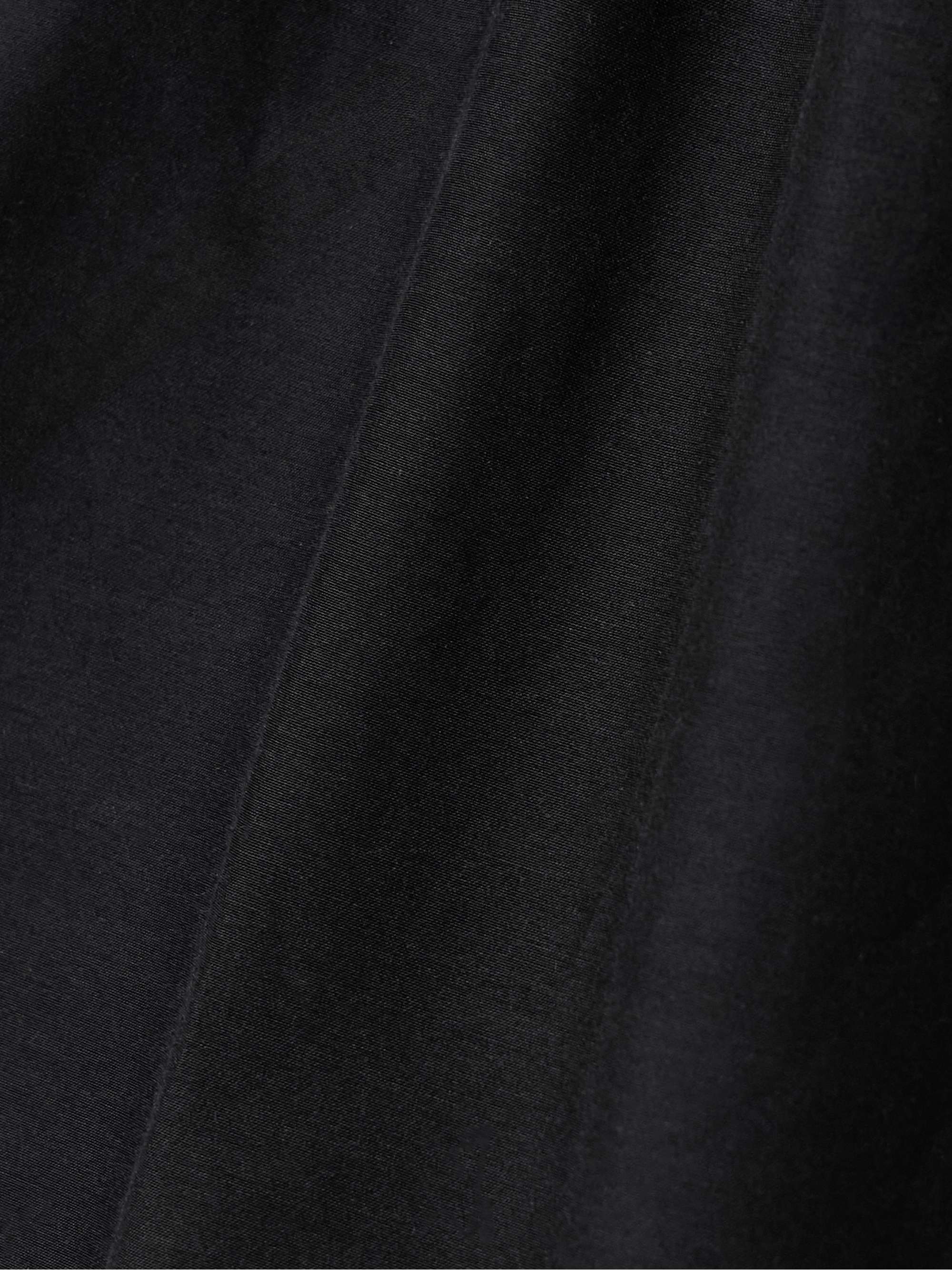 Cropped cotton and silk-blend halterneck top view
