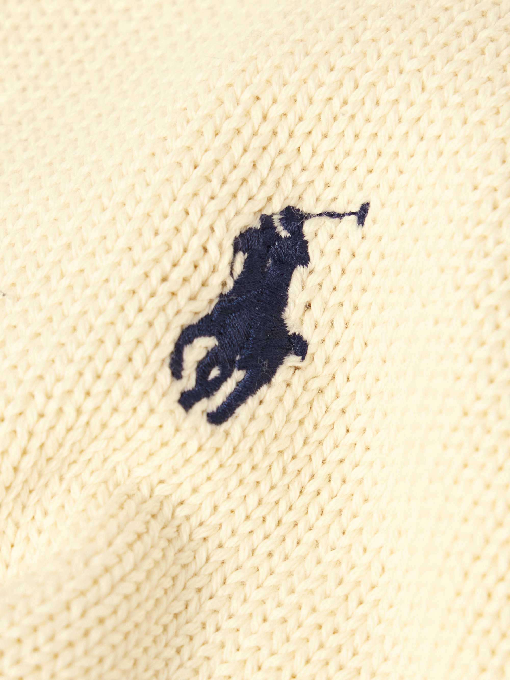 Logo-Embroidered Cotton Half-Zip Sweater view