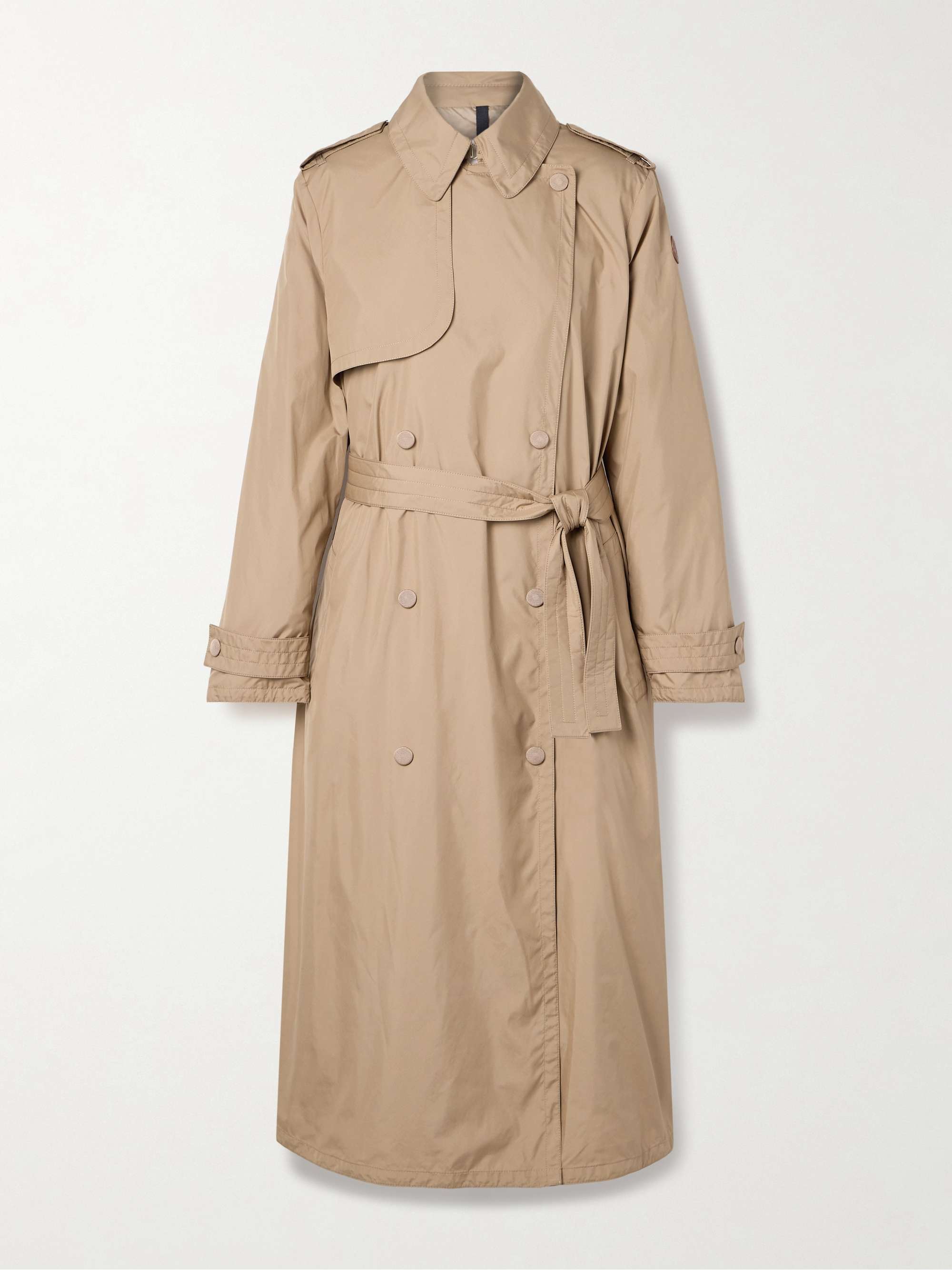 Barbentane belted double-breasted padded shell down trench coat view