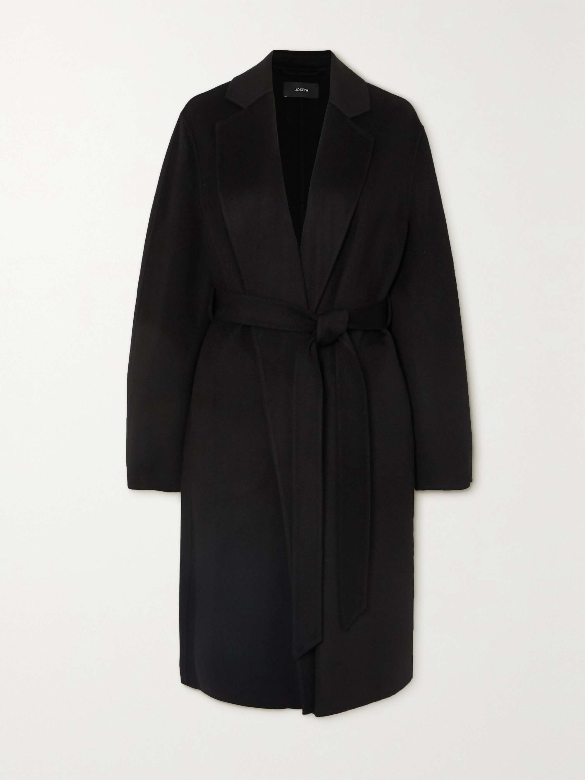 Cenda belted wool and cashmere-blend coat view