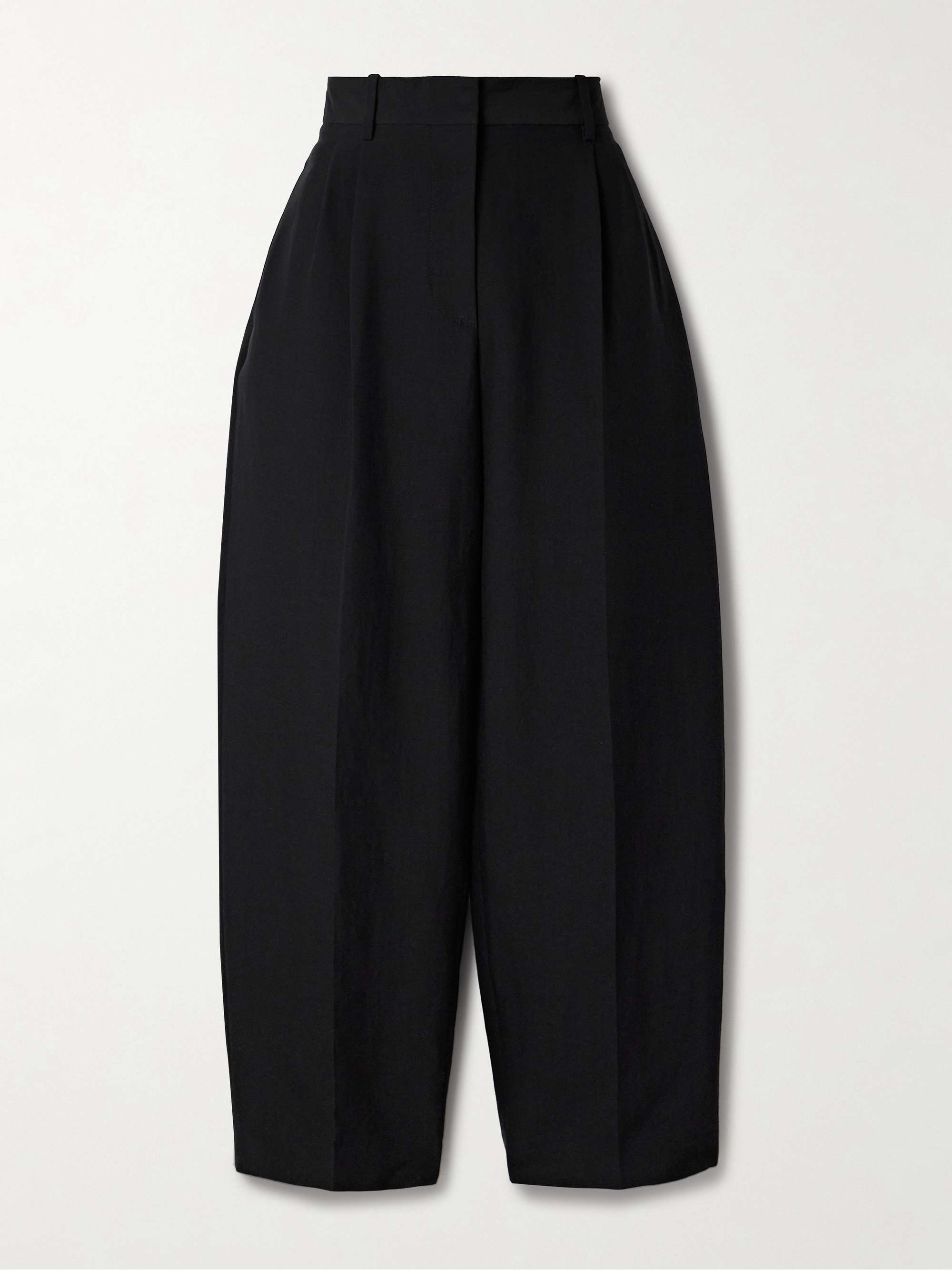 Lilas pleated wool-blend twill tapered pants view